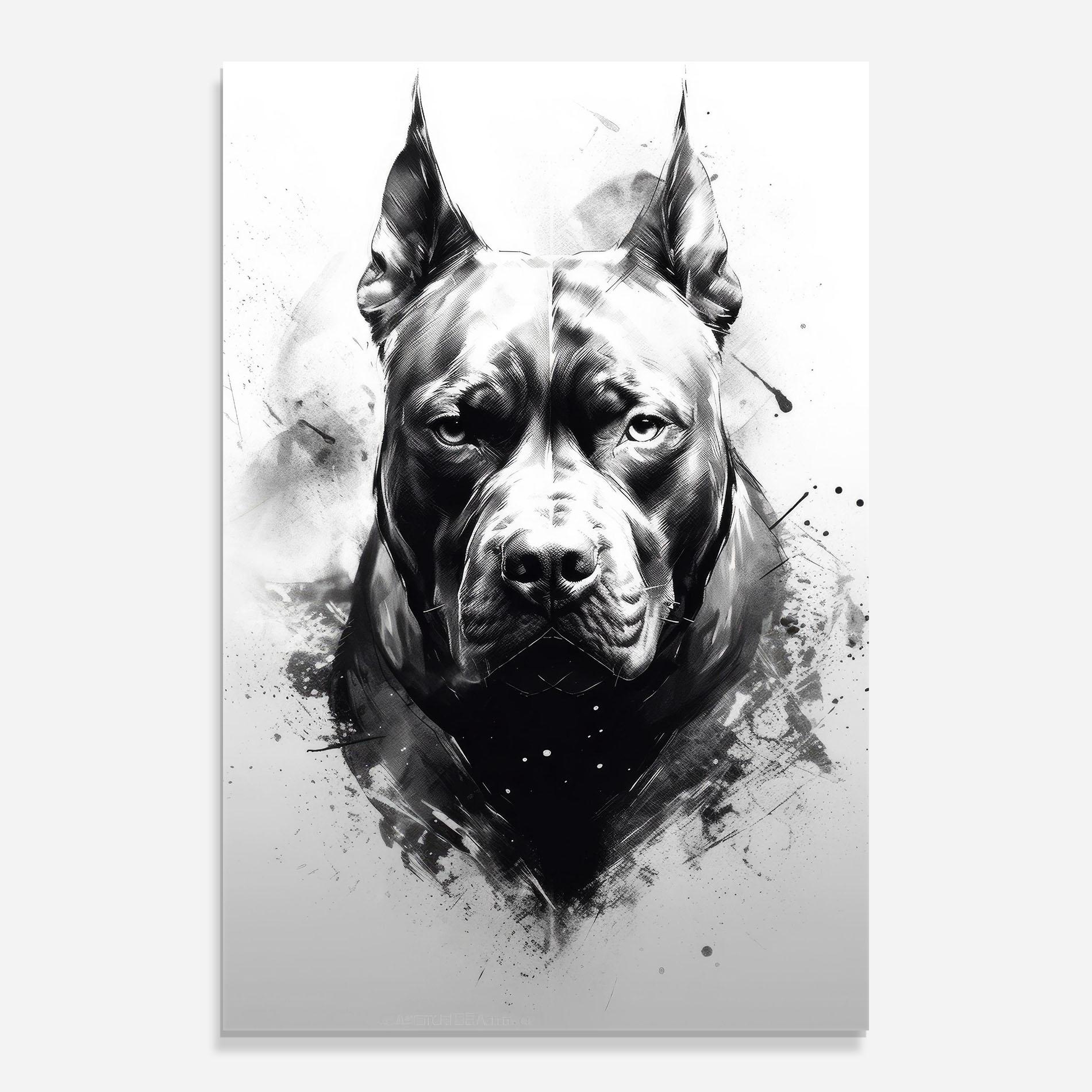 Glasbild Angry Dog Face mockup 0