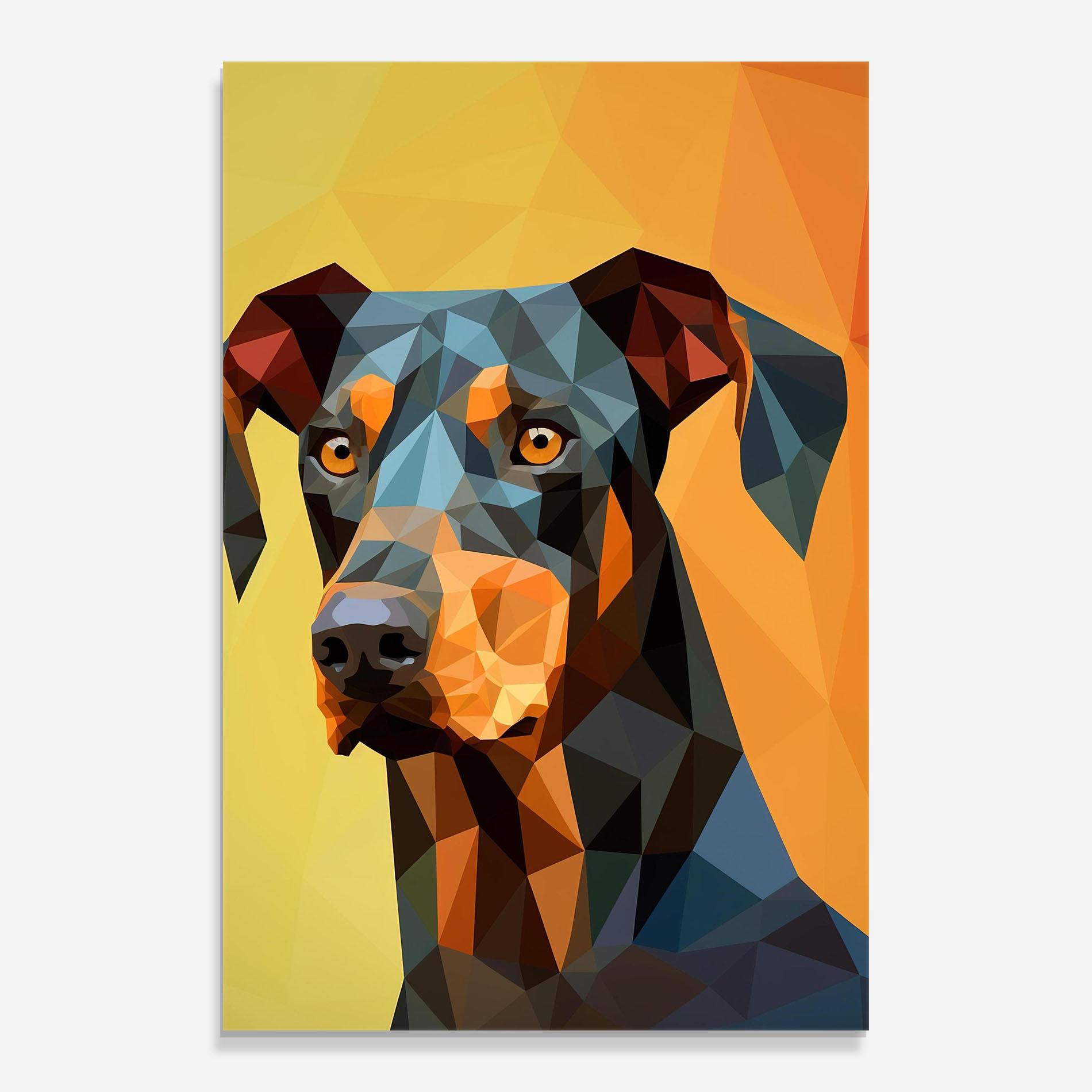 Glasbild Digital Art Dog mockup 0