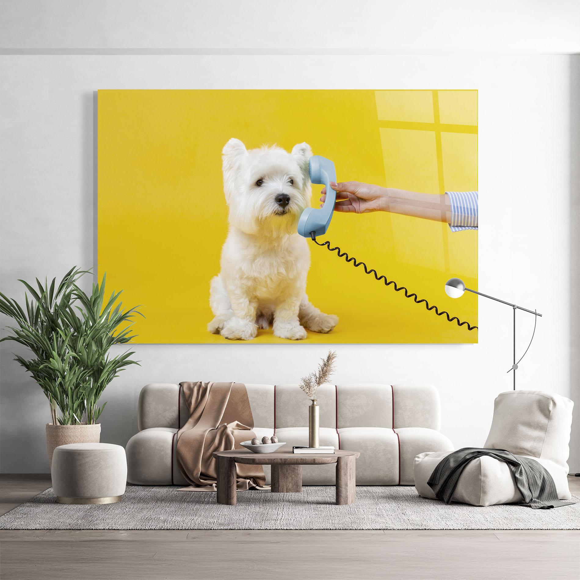 Glasbild Cute Little Dog mockup 9