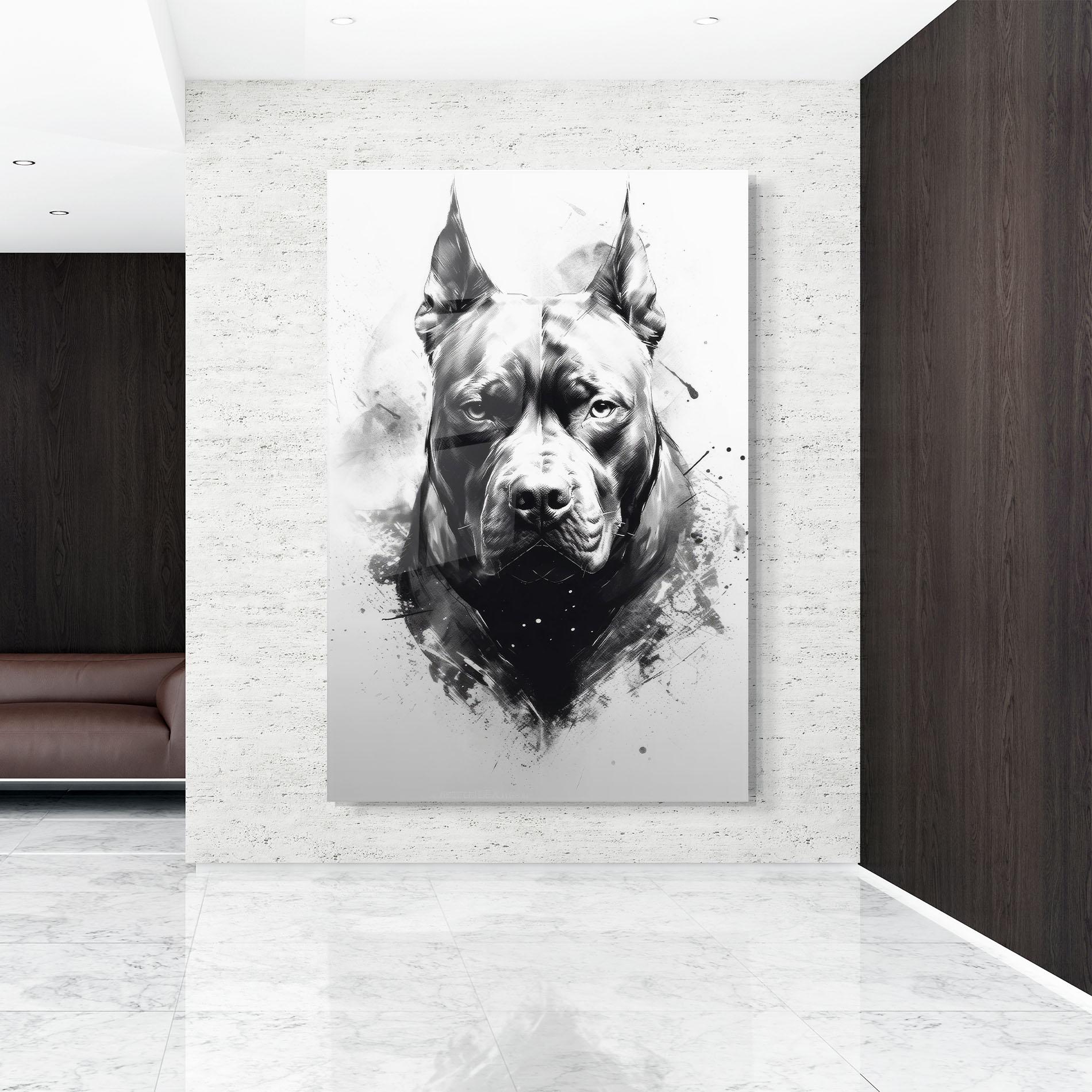Glasbild Angry Dog Face mockup 9