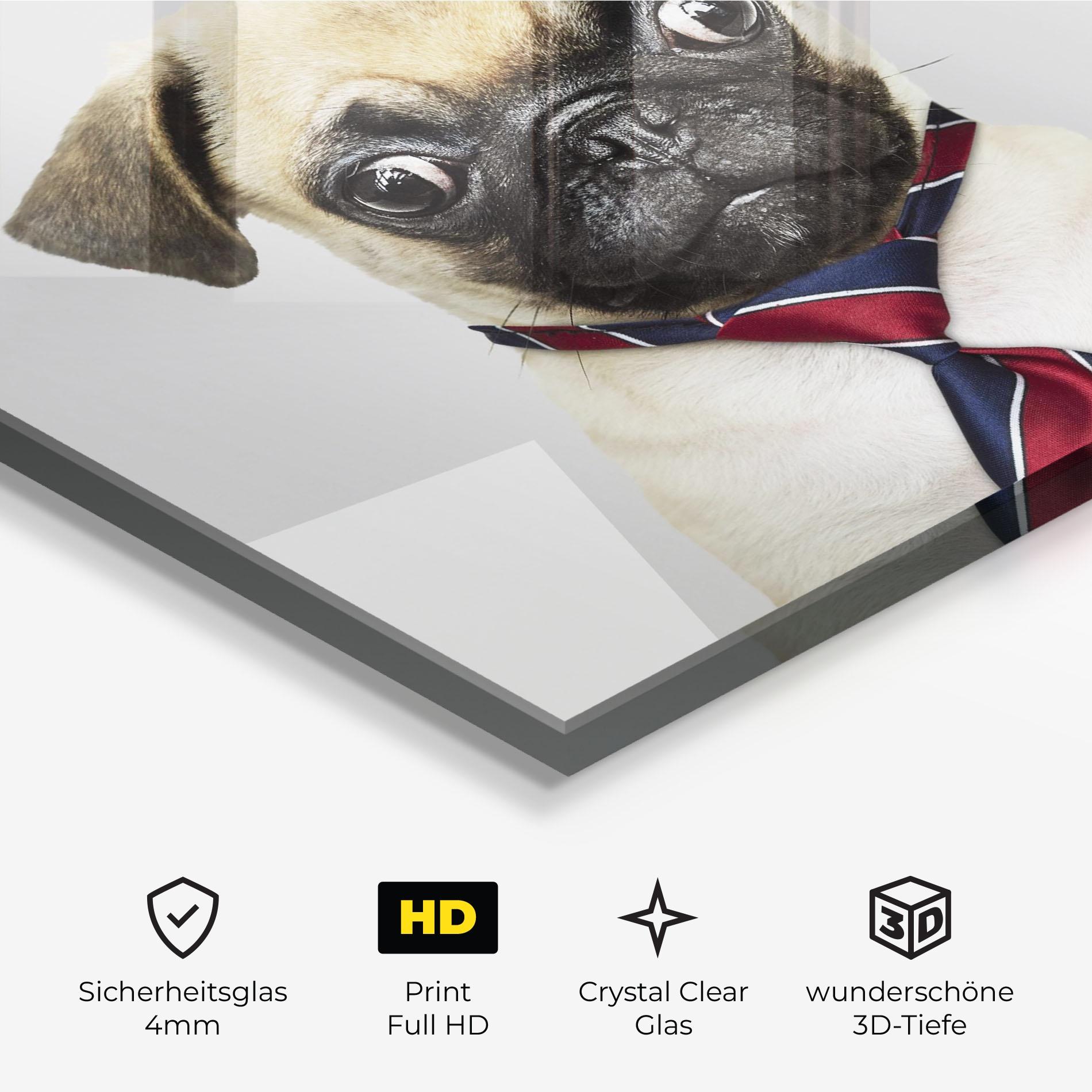 Glasbild Business Pug mockup 3