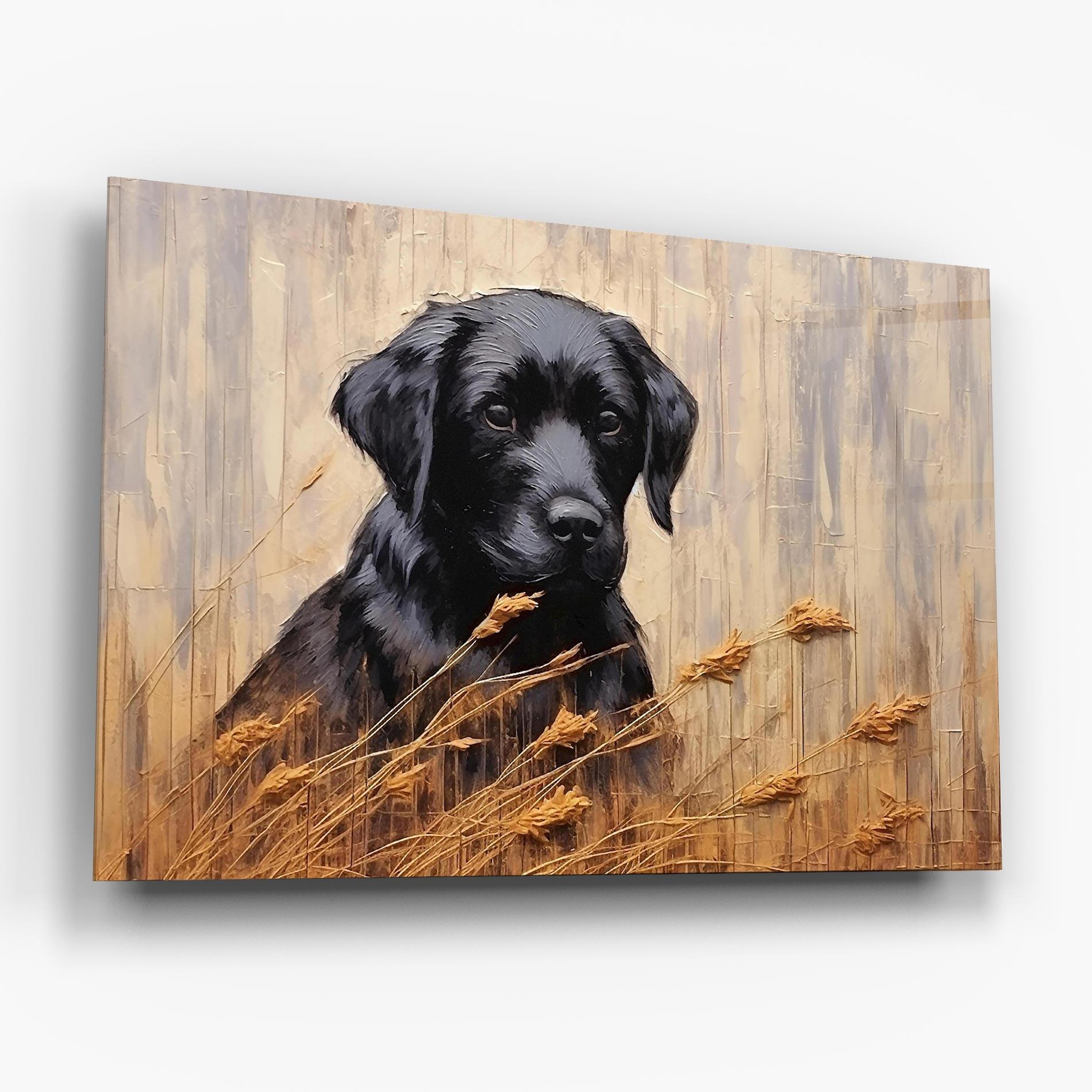 Glasbild Black Dog Art mockup 6