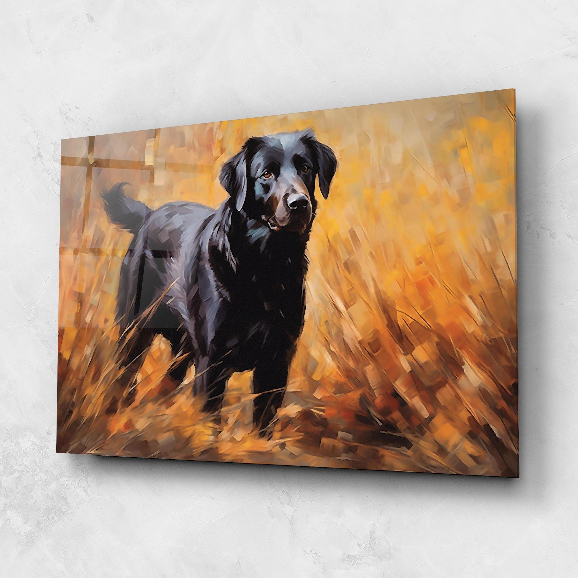 Glasbild Black Pretty Dog mockup 1