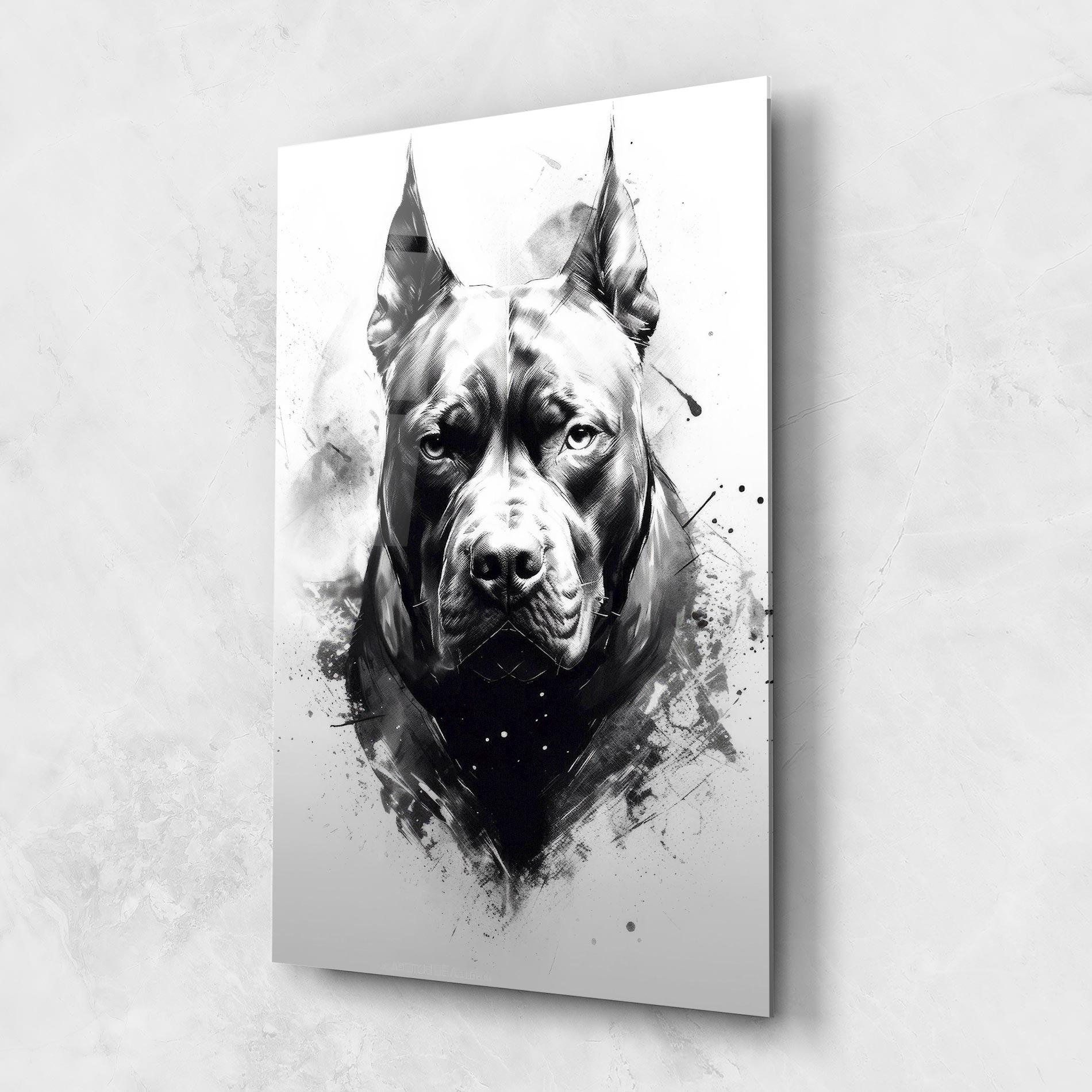 Glasbild Angry Dog Face mockup 1