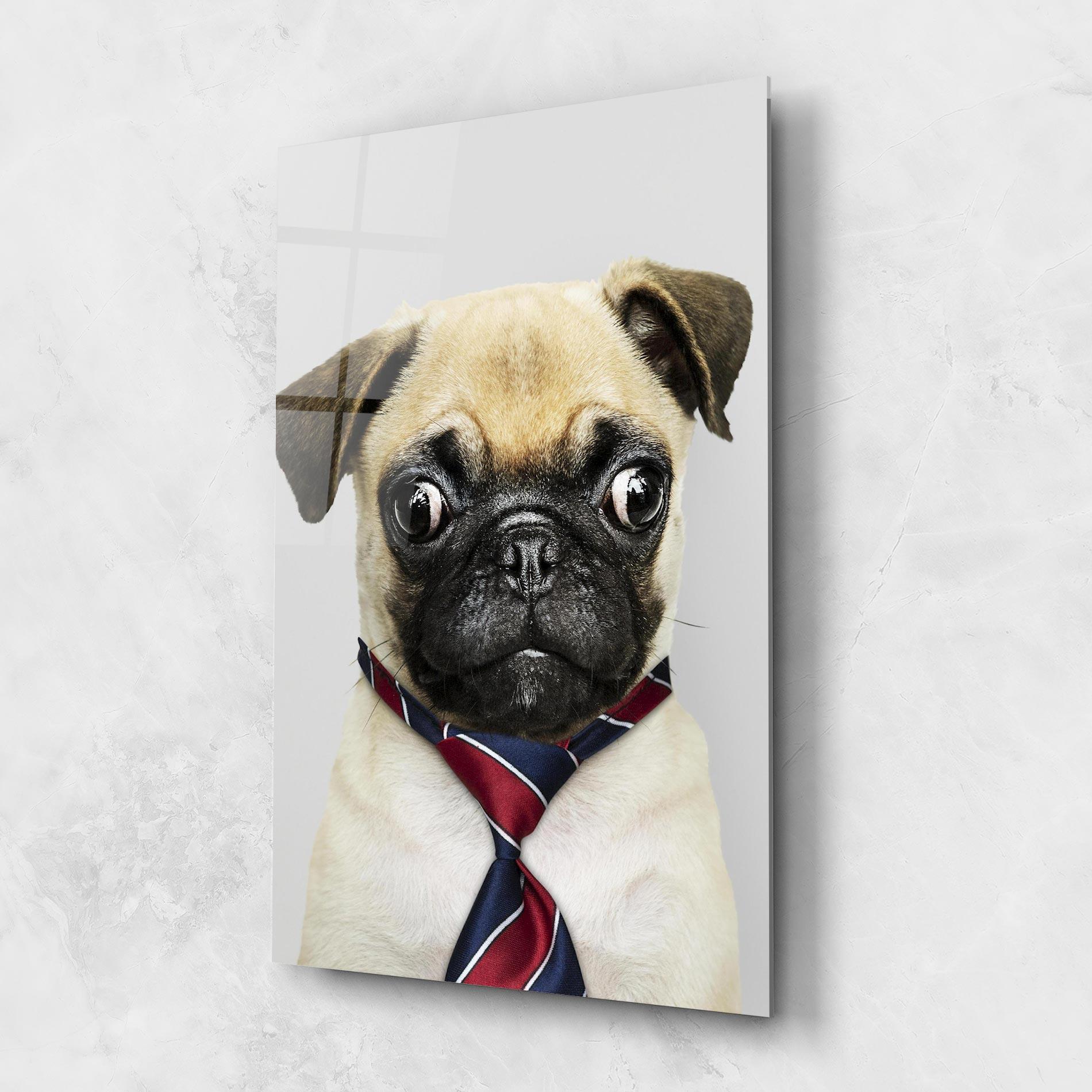 Glasbild Business Pug mockup 1