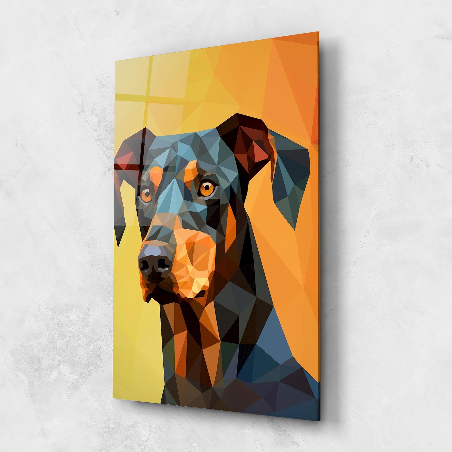 Glasbild Digital Art Dog mockup 1