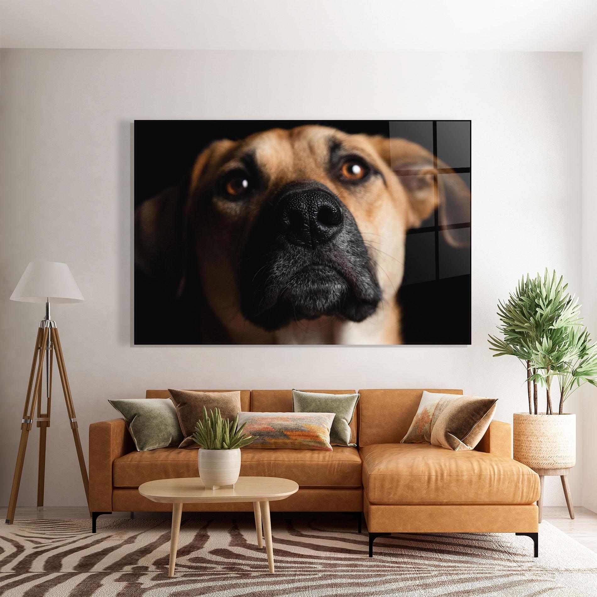 Glasbild Black Nose Dog mockup 7