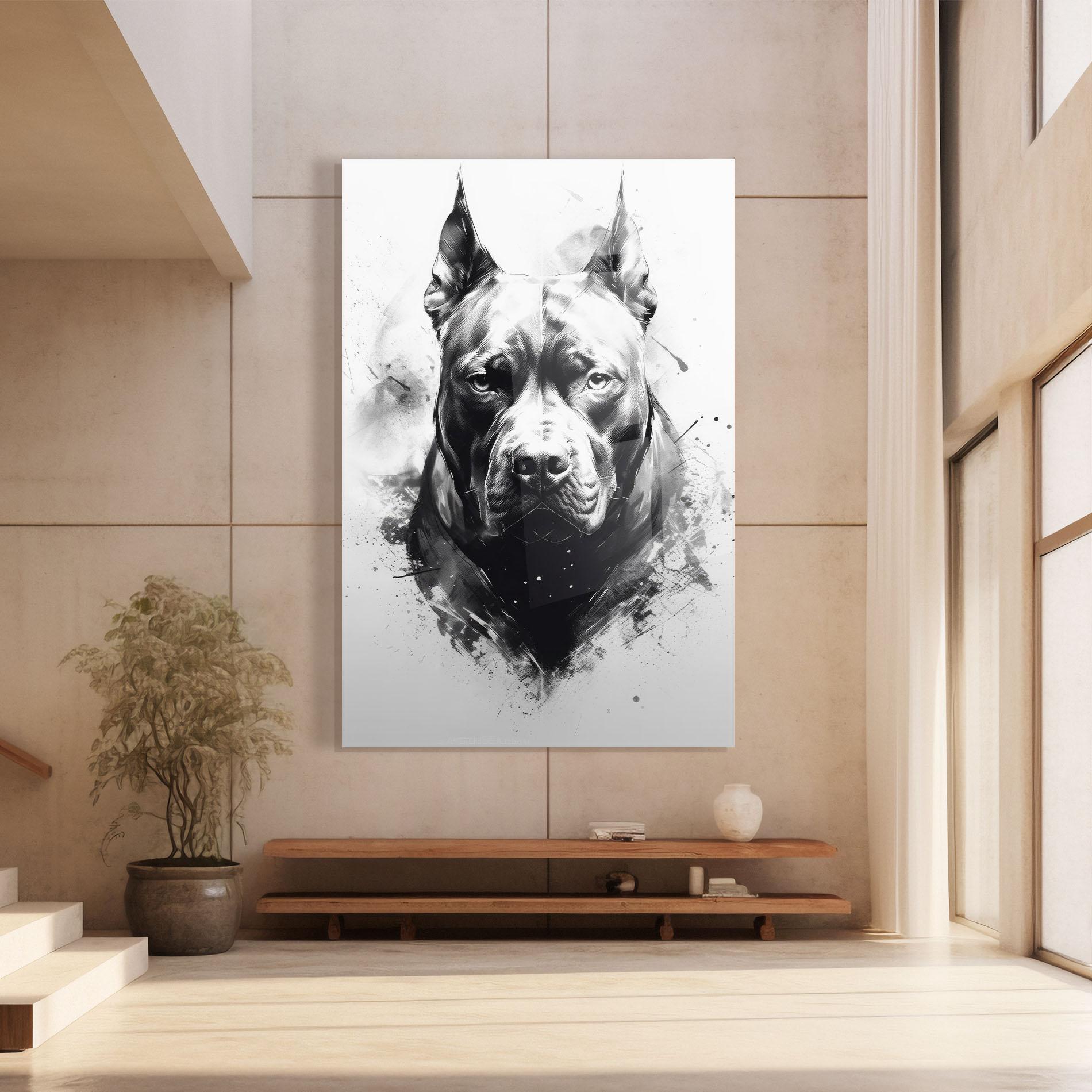 Glasbild Angry Dog Face mockup 8