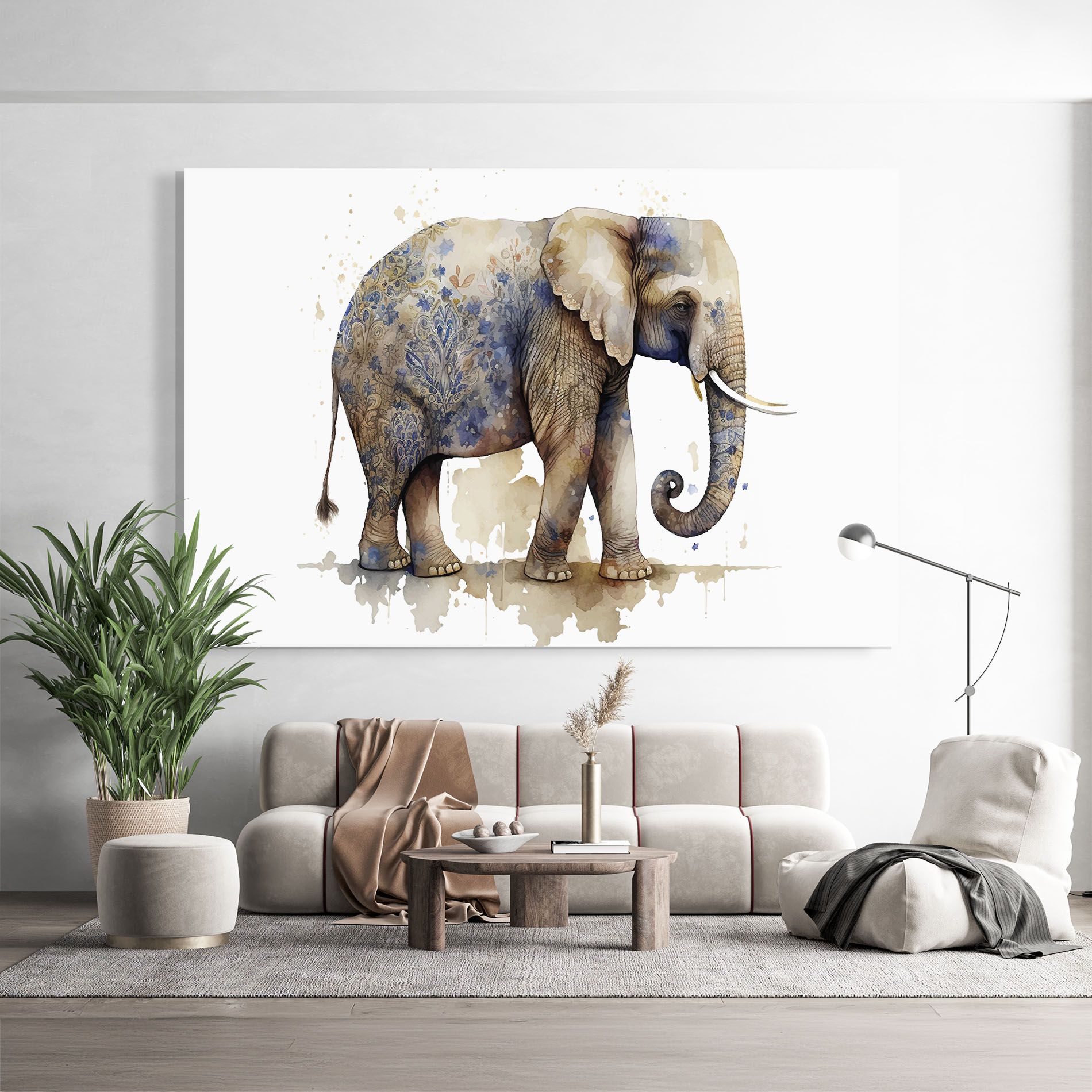 Blue Grey Elephant mockup 9