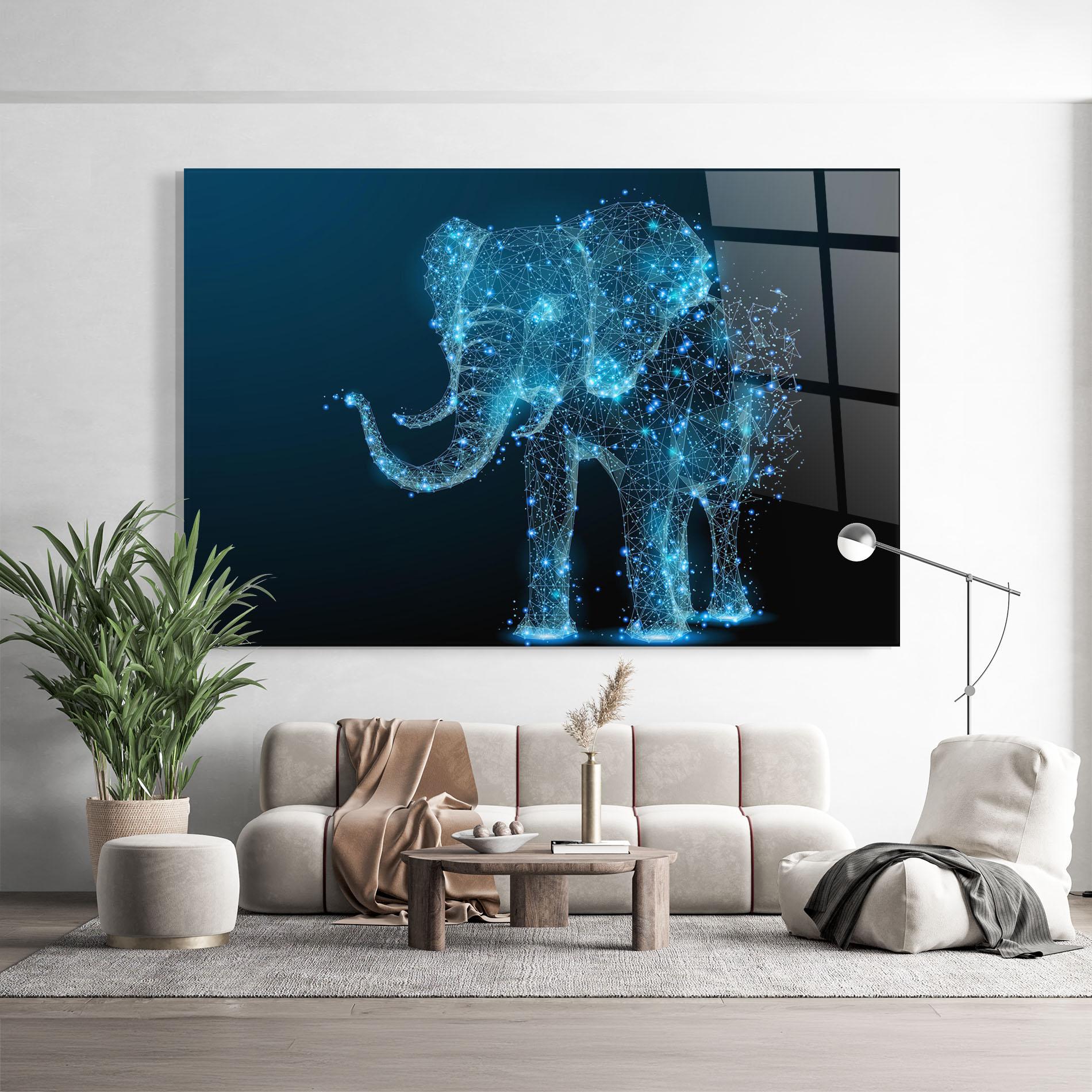 Glasbild Digital Elephant mockup 9