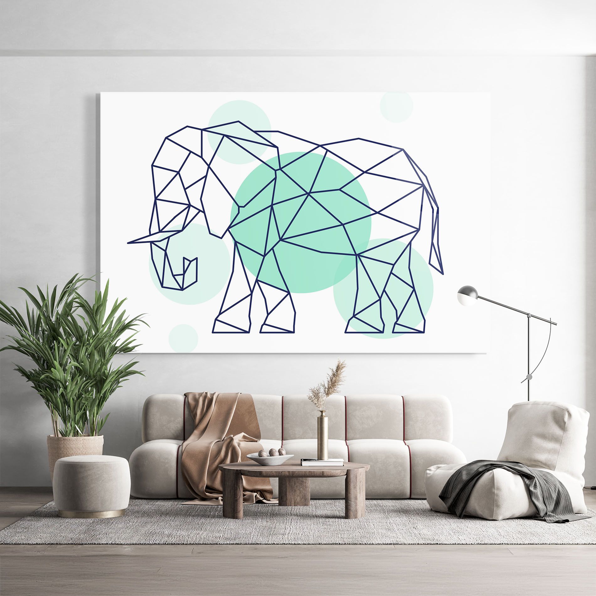 Elephant Geometric mockup 9