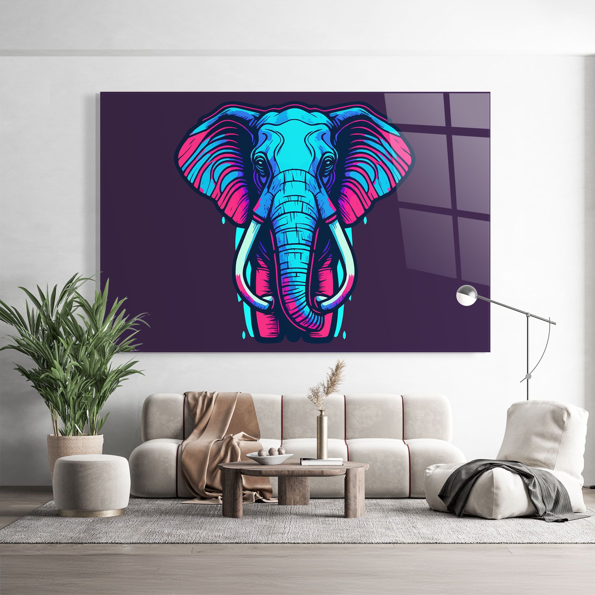 Pink Blue Elephant mockup 9