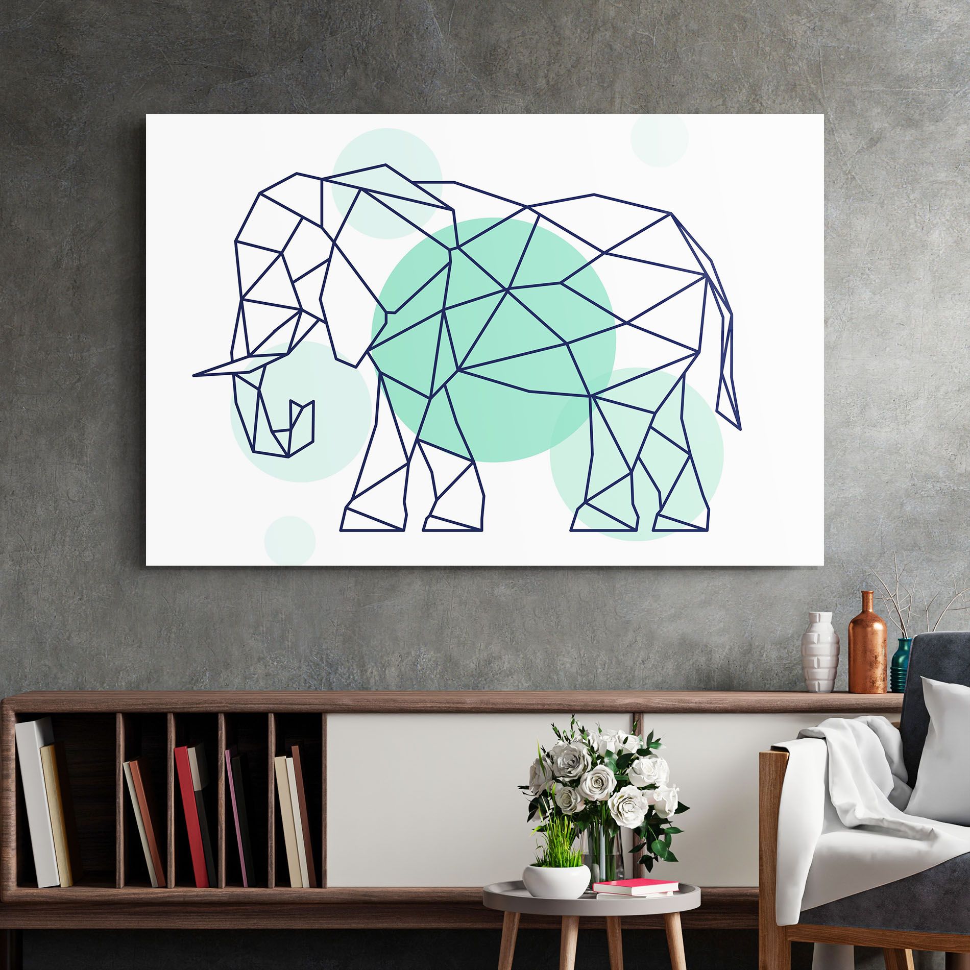 Elephant Geometric mockup 2