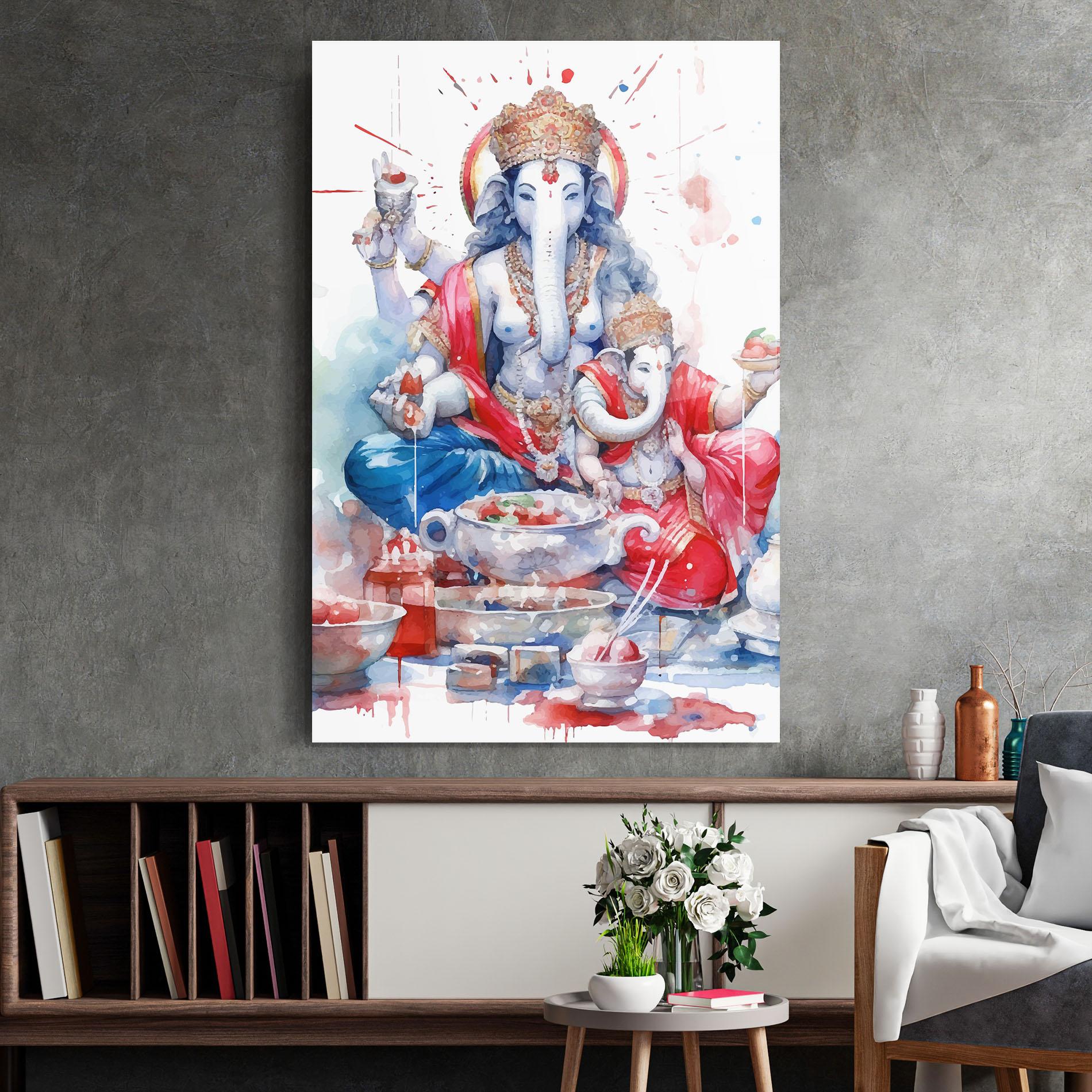 Glasbild Durga Puja Festival mockup 2