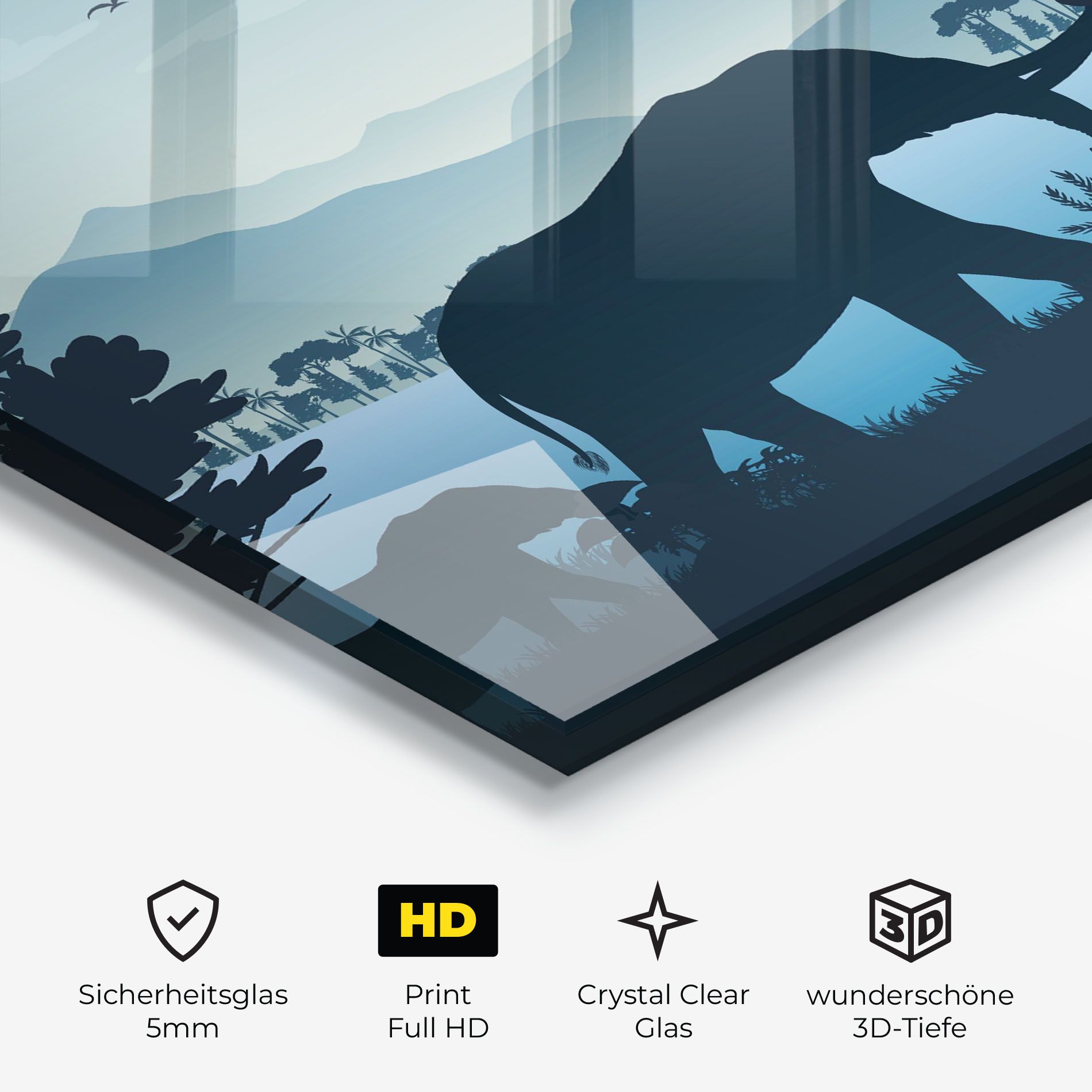 Blue Light Elephant mockup 3