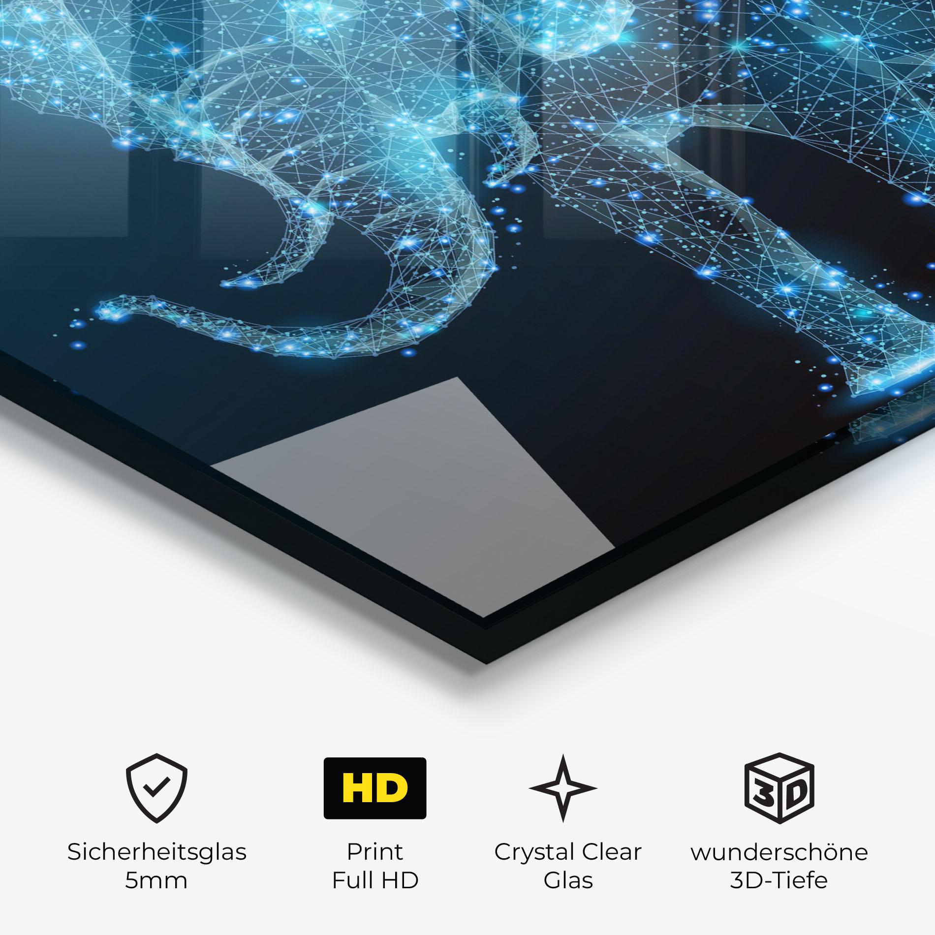 Glasbild Digital Elephant mockup 3