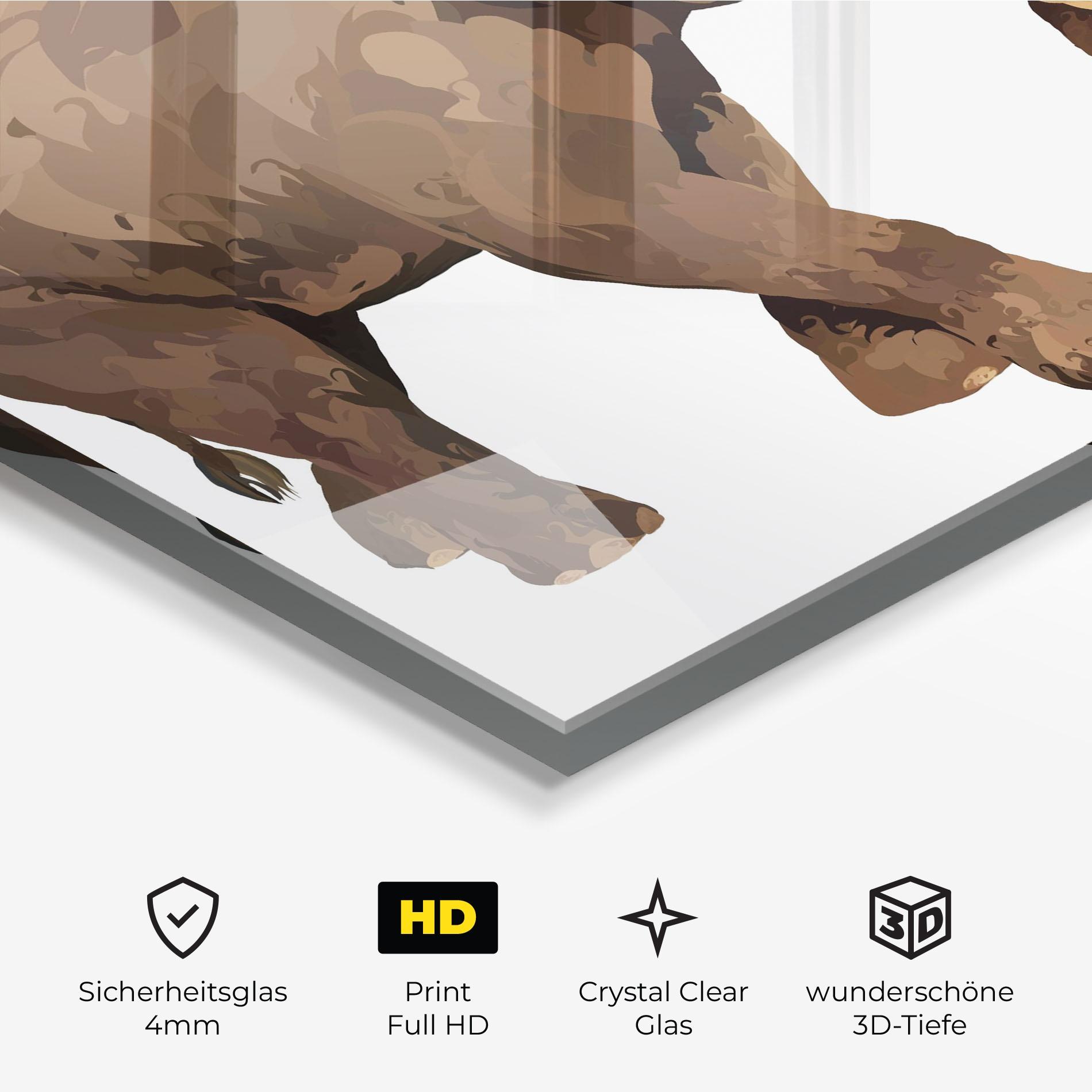 Glasbild Brown Elephant mockup 3