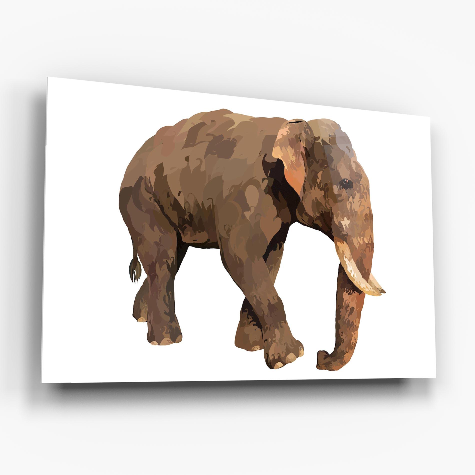 Glasbild Brown Elephant mockup 6