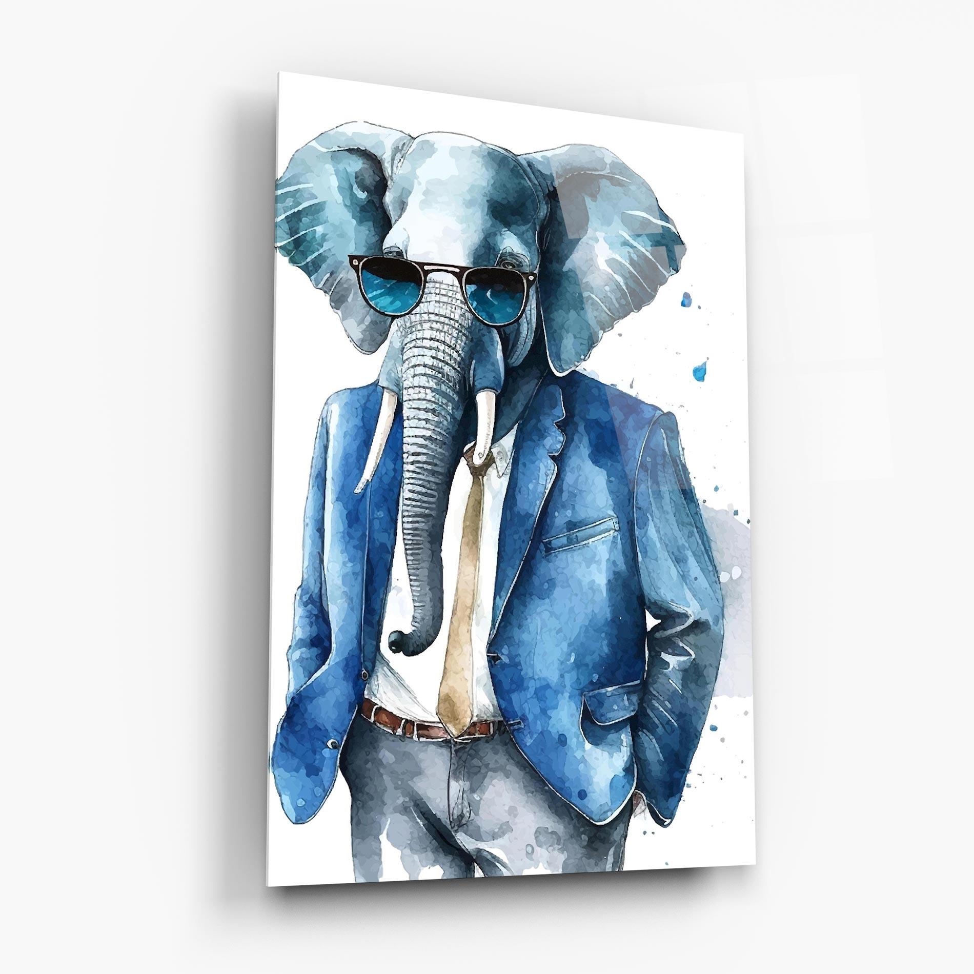 Glasbild Bussiness Elephant mockup 6
