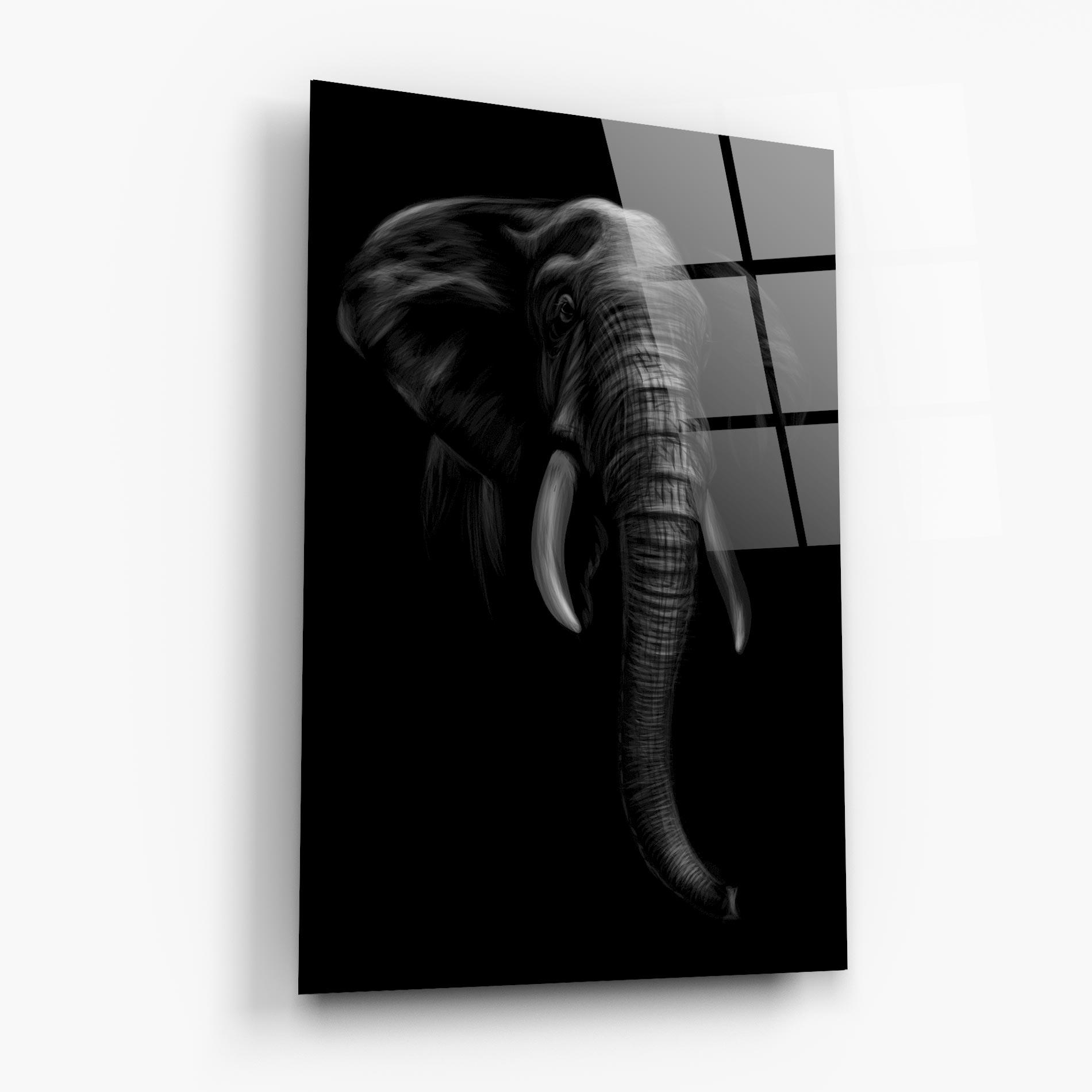 Glasbild Elephant Head mockup 6