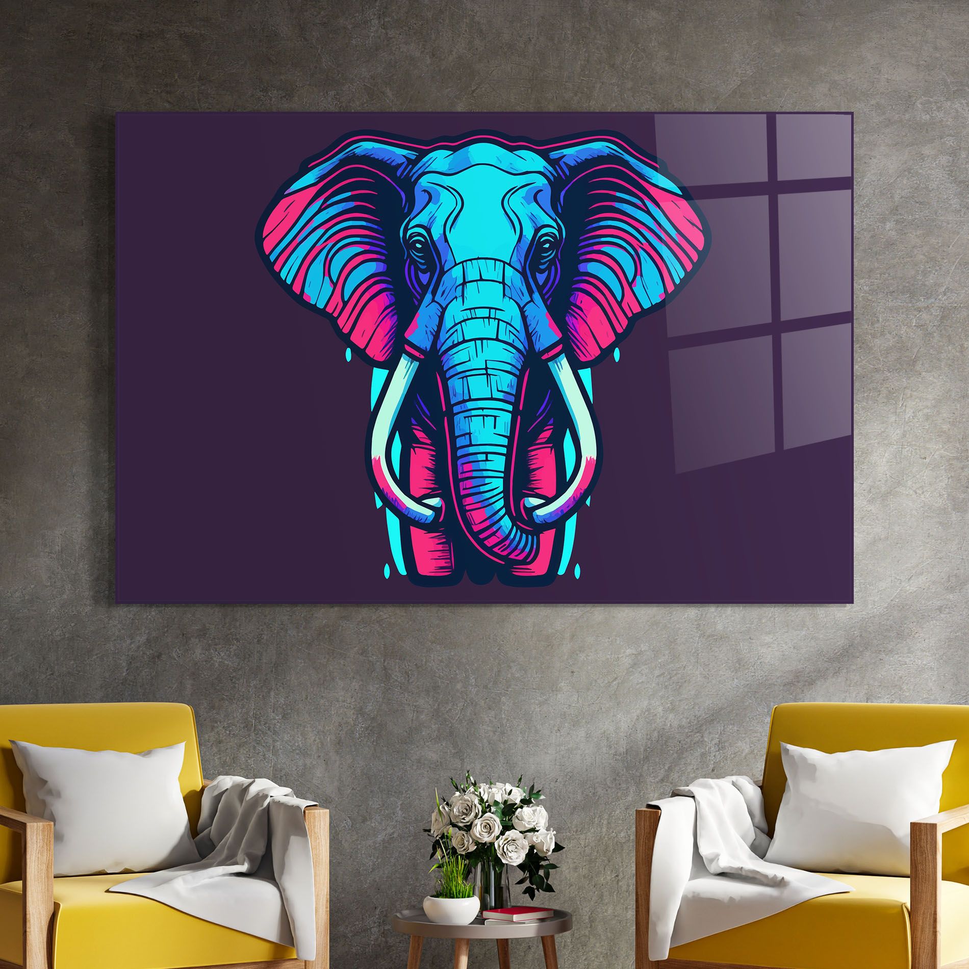 Pink Blue Elephant mockup 4