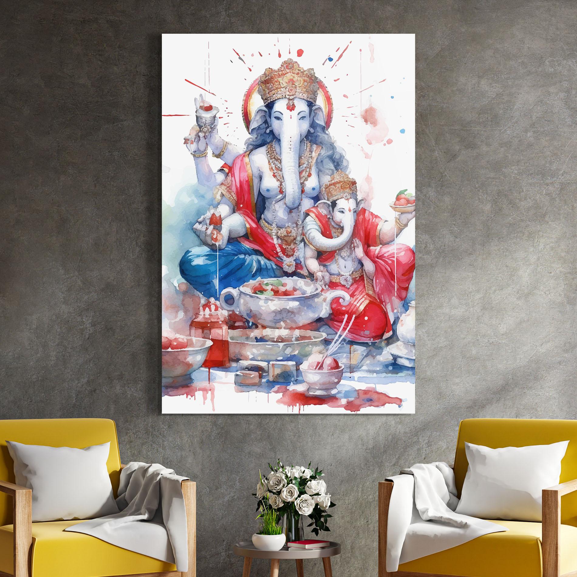 Glasbild Durga Puja Festival mockup 4