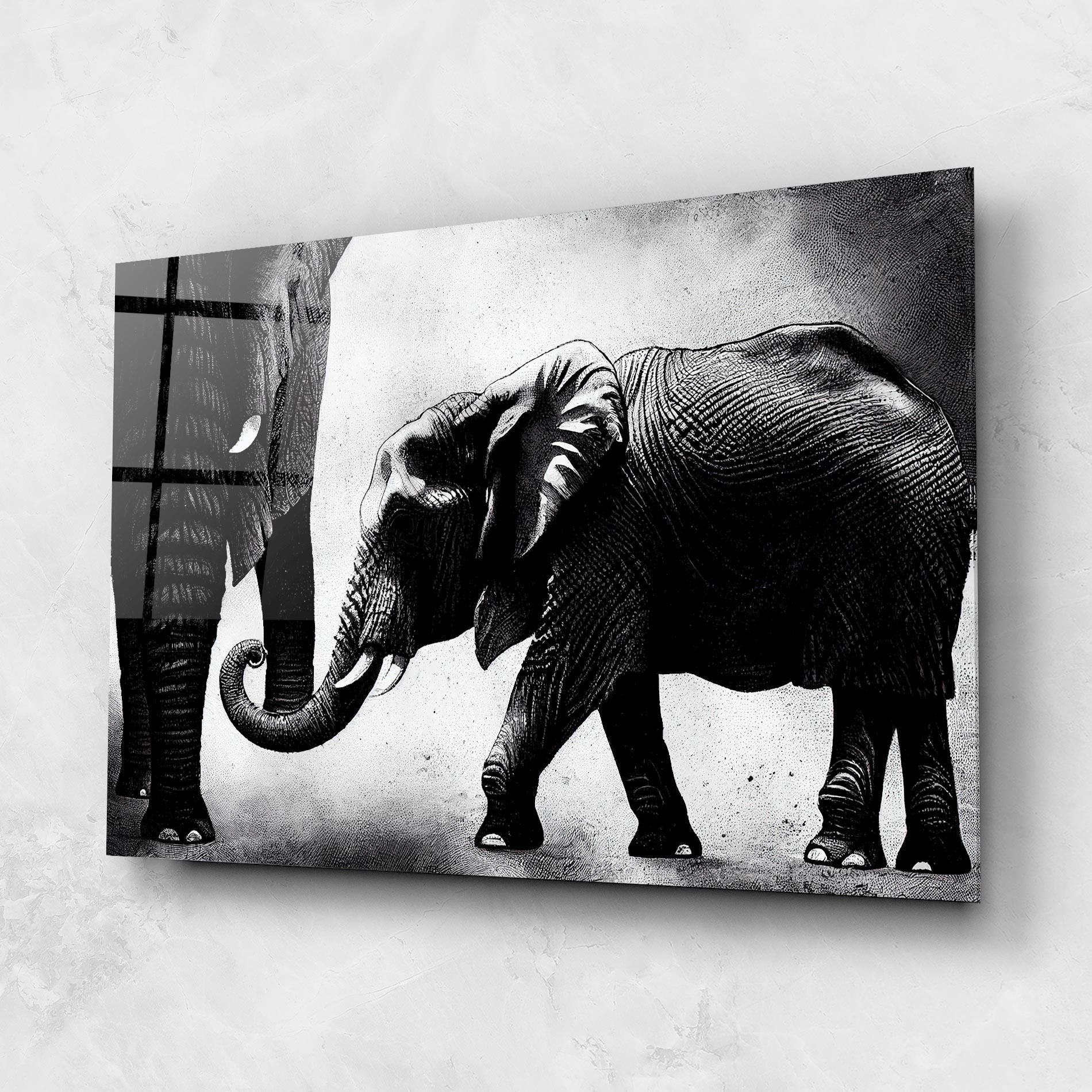 Glasbild Baby Elephant mockup 1