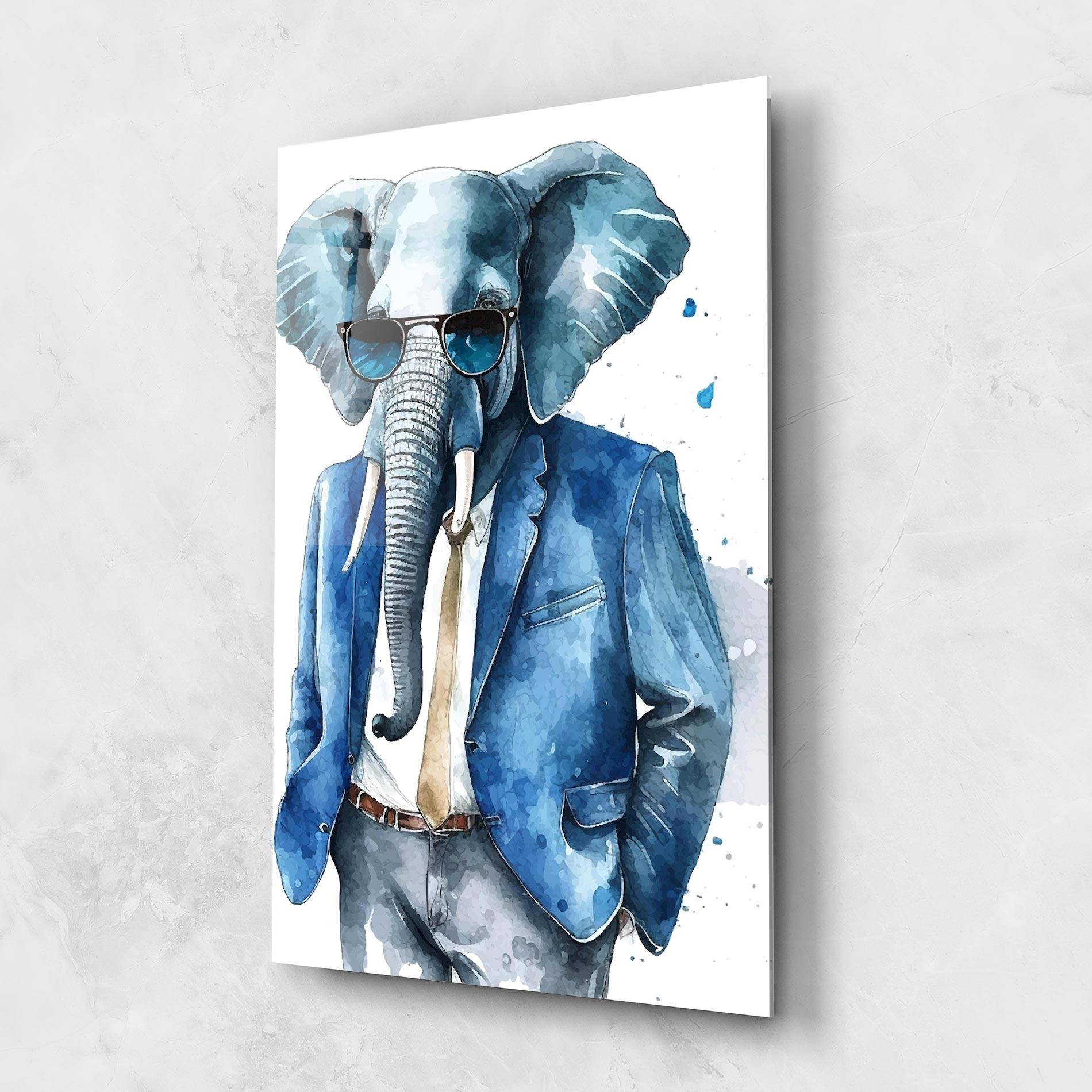 Glasbild Bussiness Elephant mockup 1