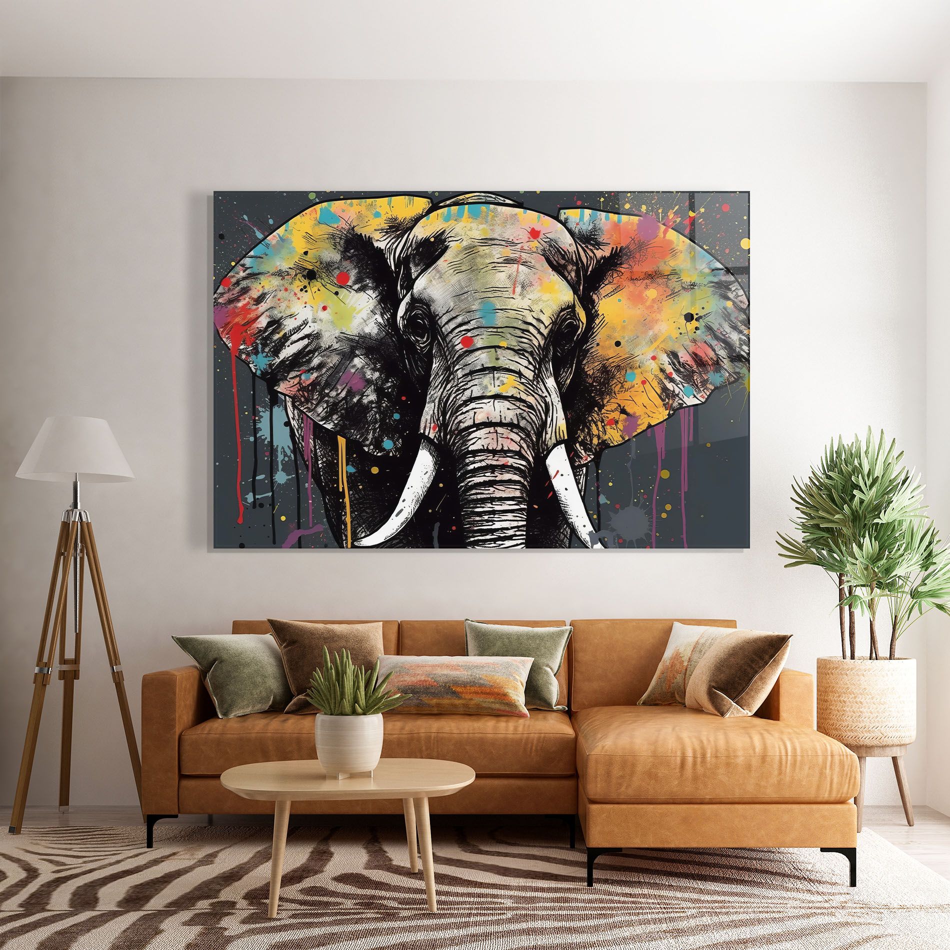 Elephant Portrait Art mockup 7