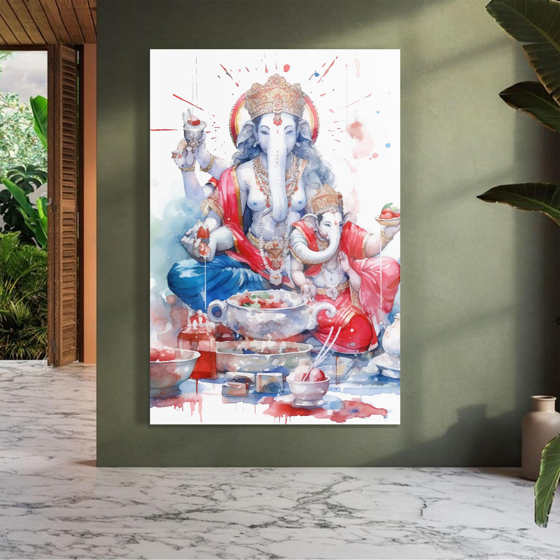Glasbild Durga Puja Festival mockup 7