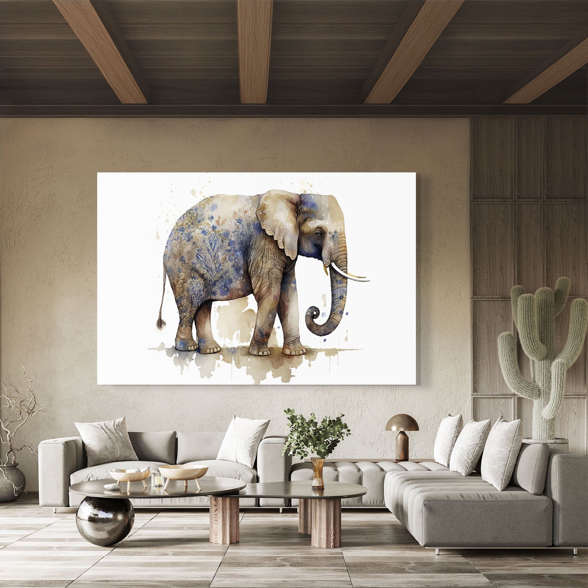 Blue Grey Elephant mockup 8