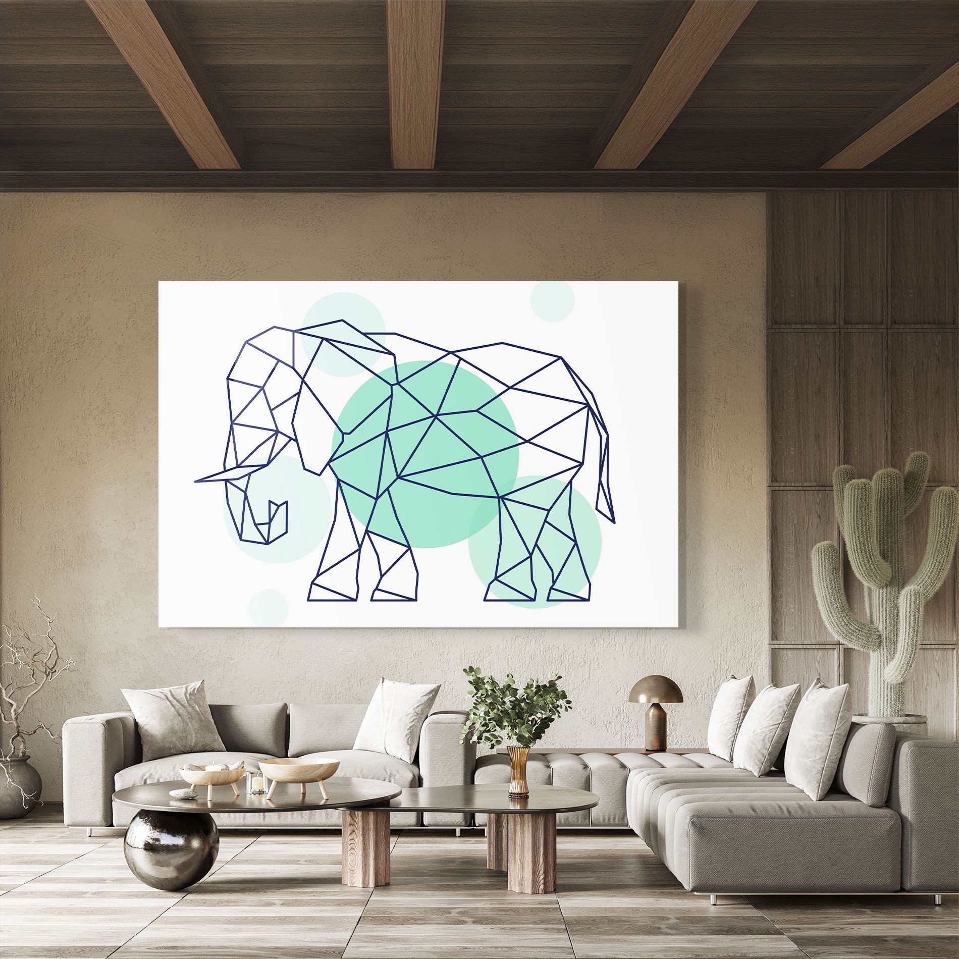 Elephant Geometric mockup 8
