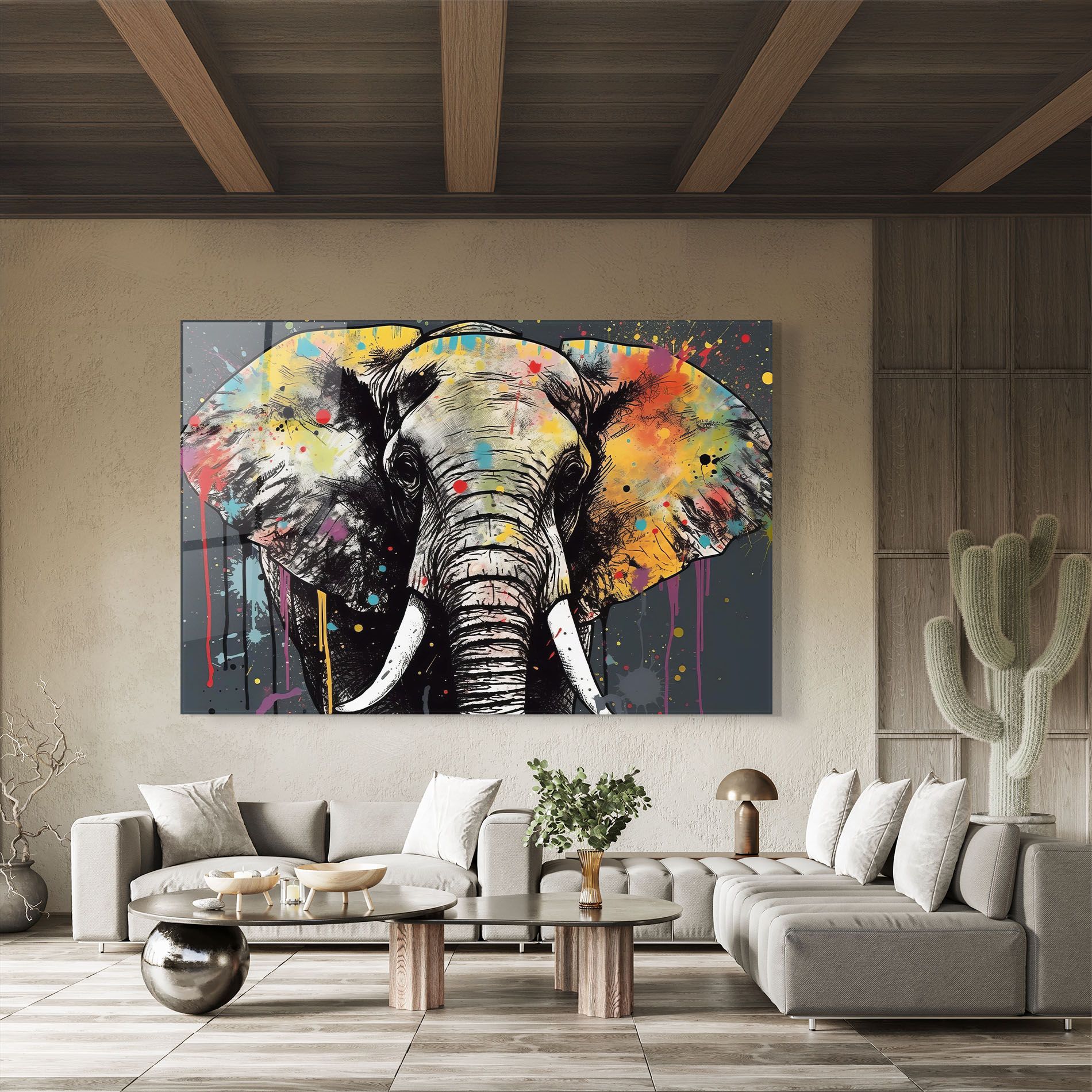Elephant Portrait Art mockup 8