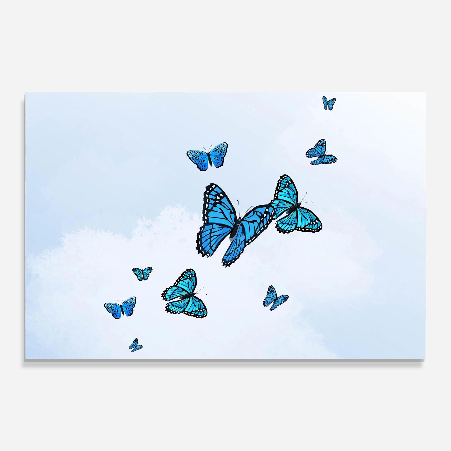 Glasbild Blue Sky Butterfly mockup 0