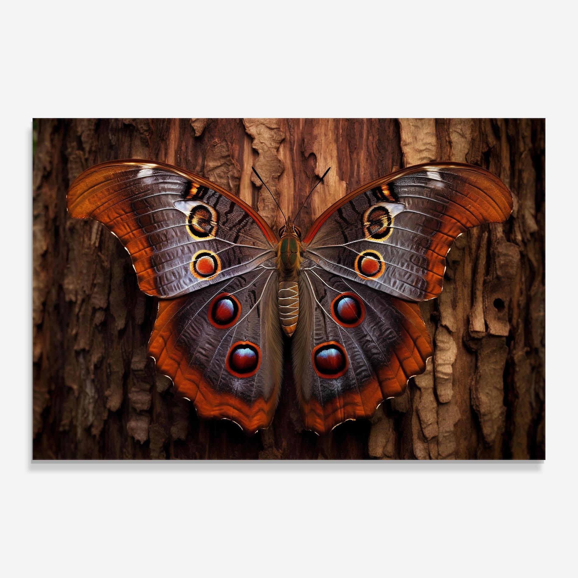 Glasbild Brown Eyes Butterfly mockup 0