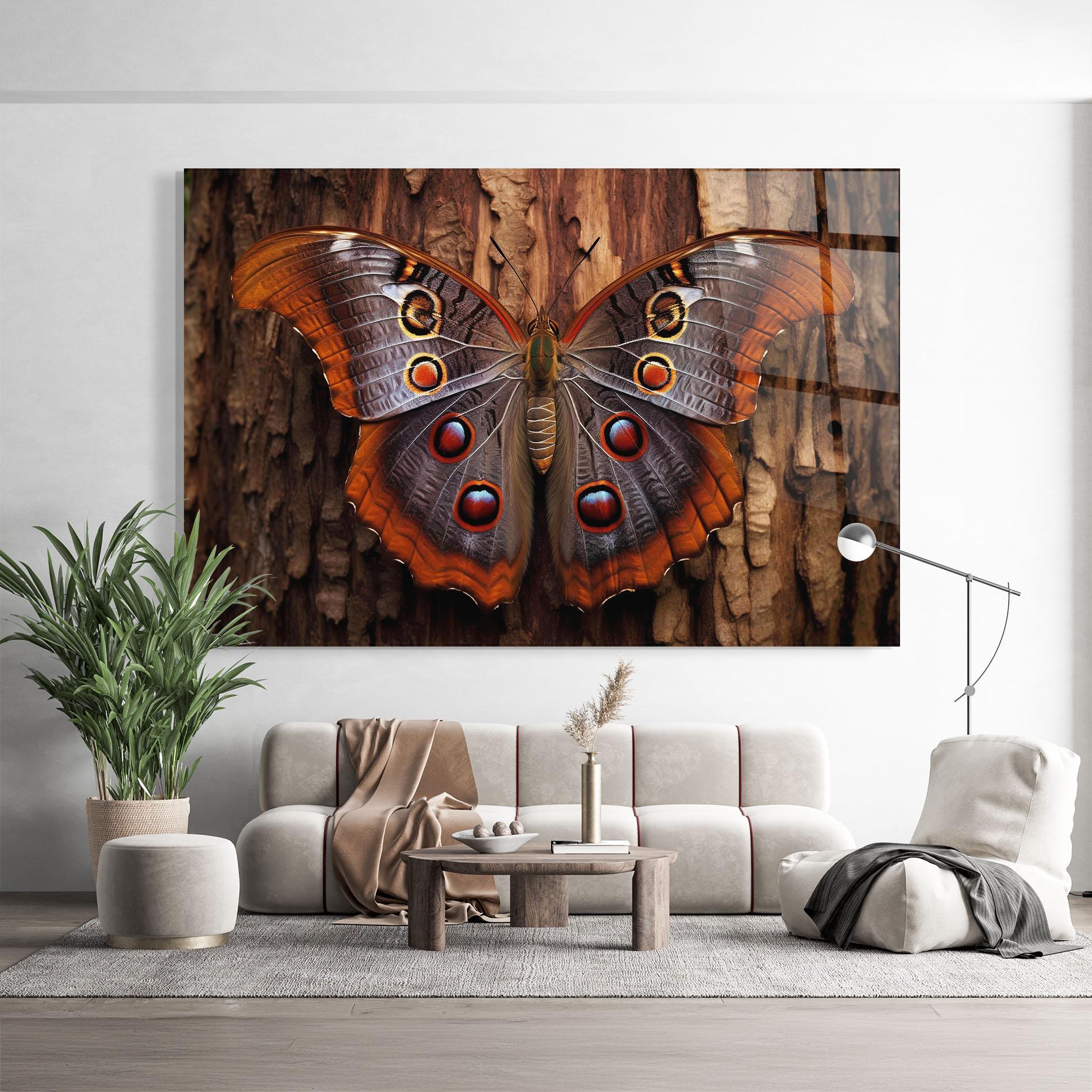Glasbild Brown Eyes Butterfly mockup 9
