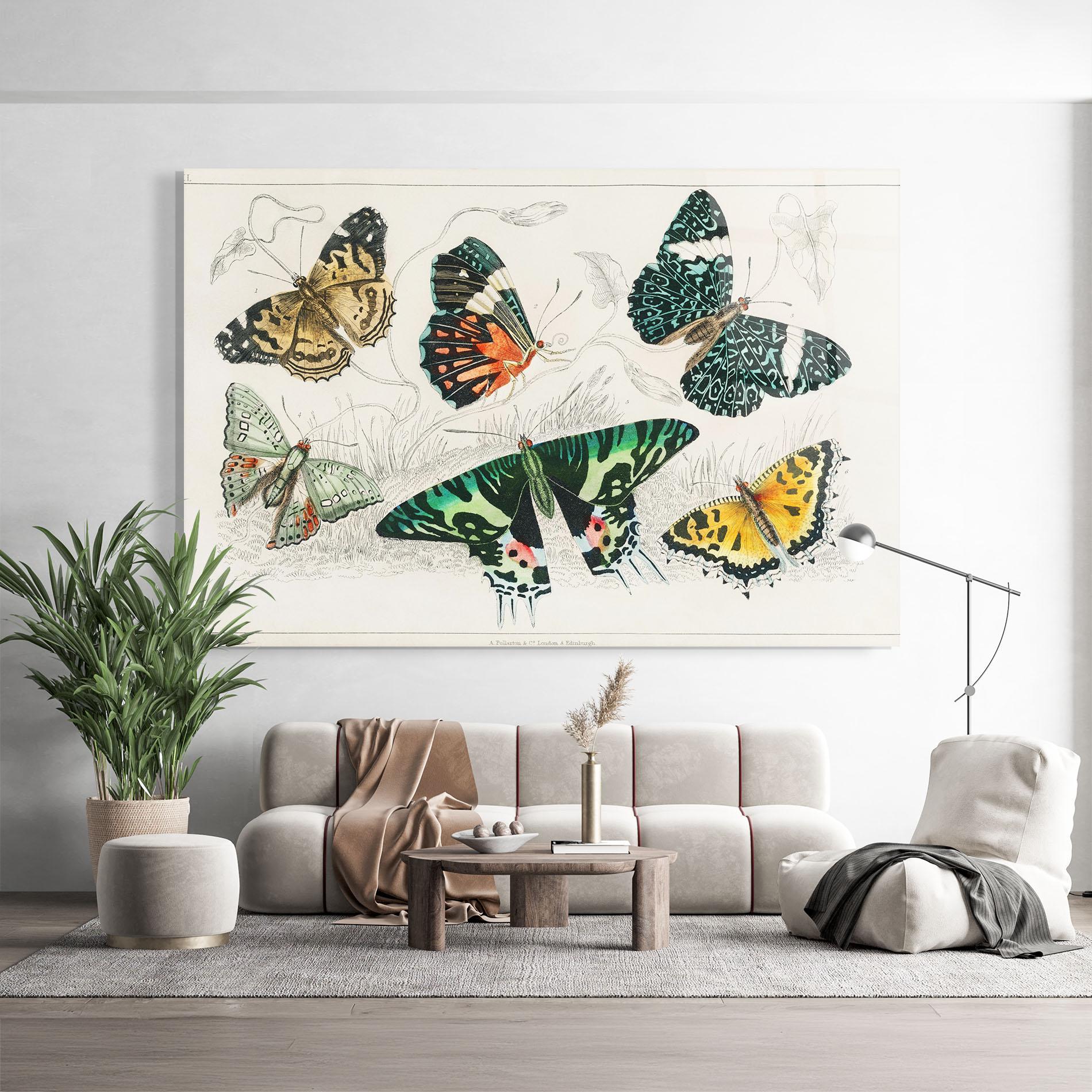 Glasbild Butterfly Art mockup 9