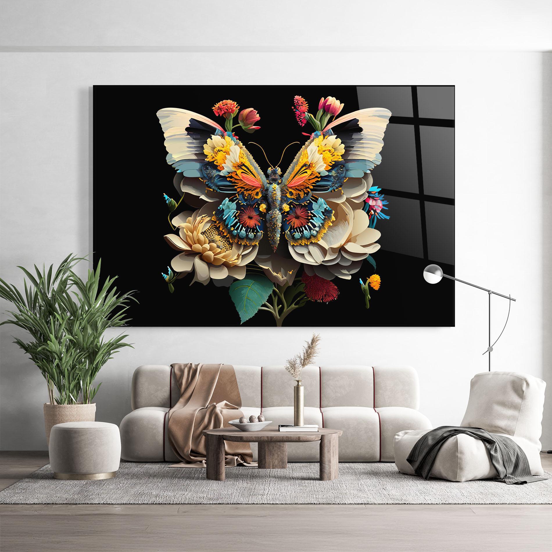 Glasbild Colorful Butterfly mockup 9
