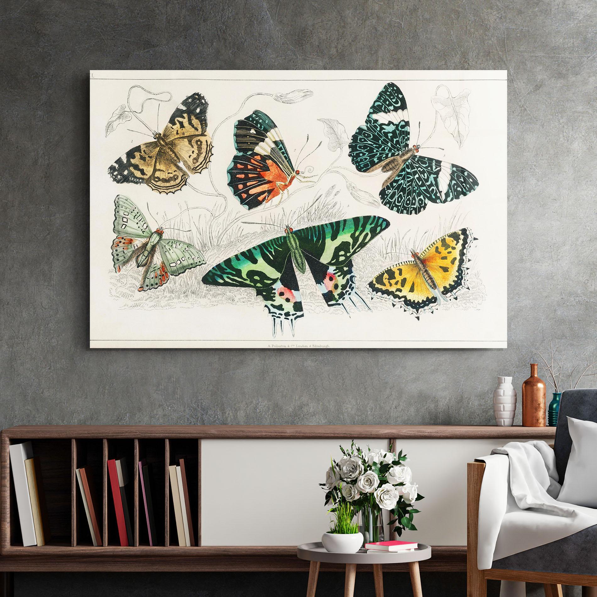 Glasbild Butterfly Art mockup 2