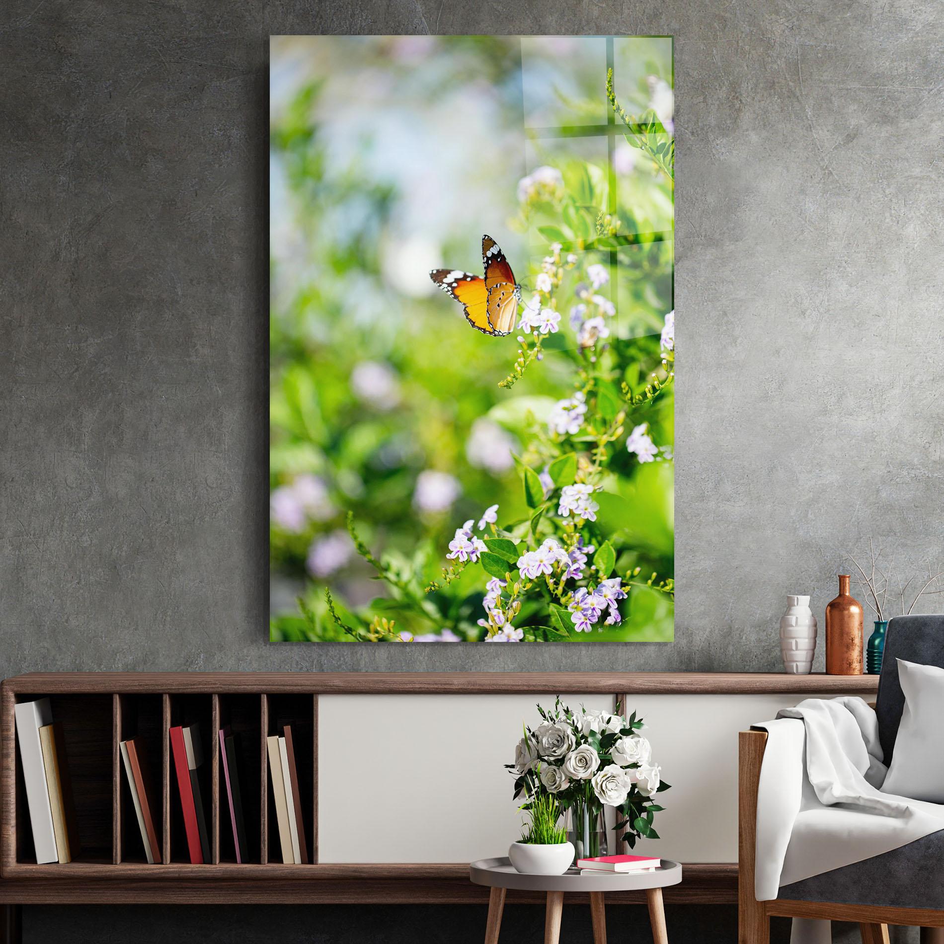 Glasbild Little Orange Elephant mockup 2