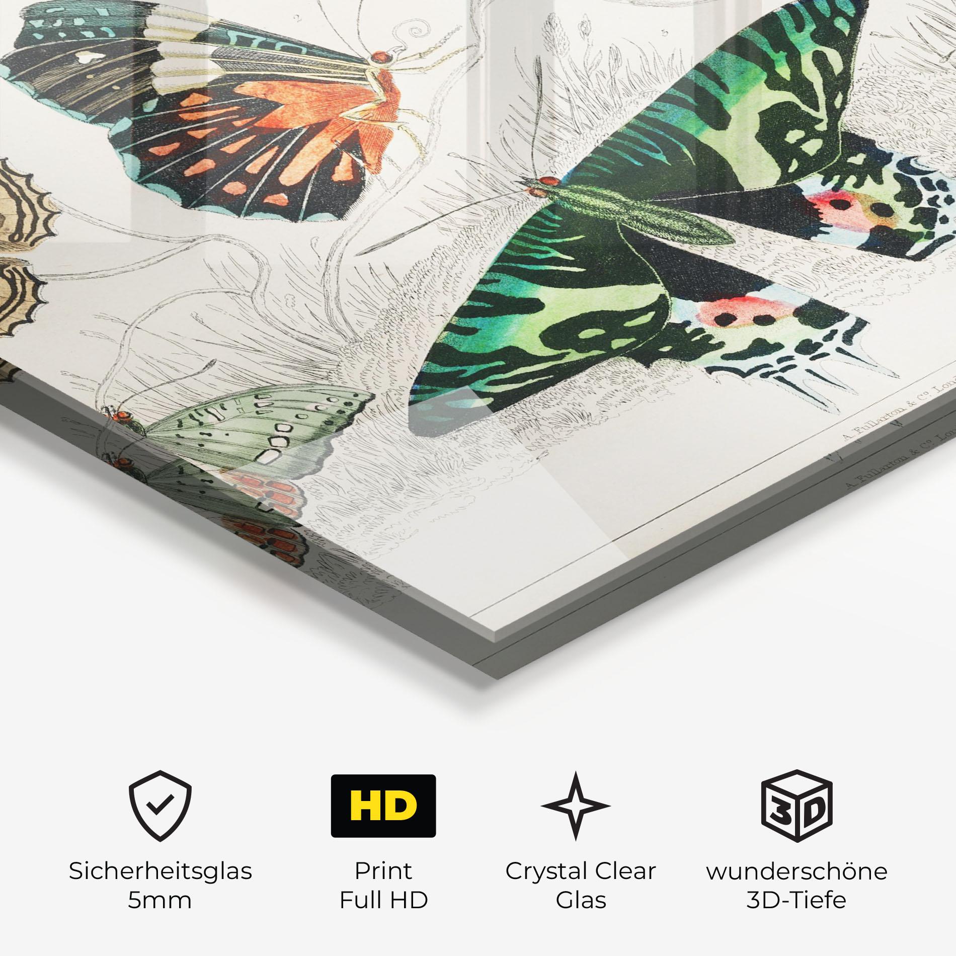 Glasbild Butterfly Art mockup 3