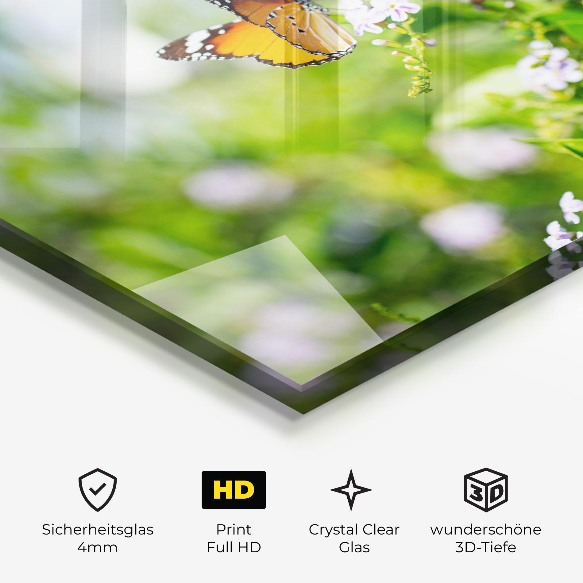 Glasbild Little Orange Elephant mockup 3