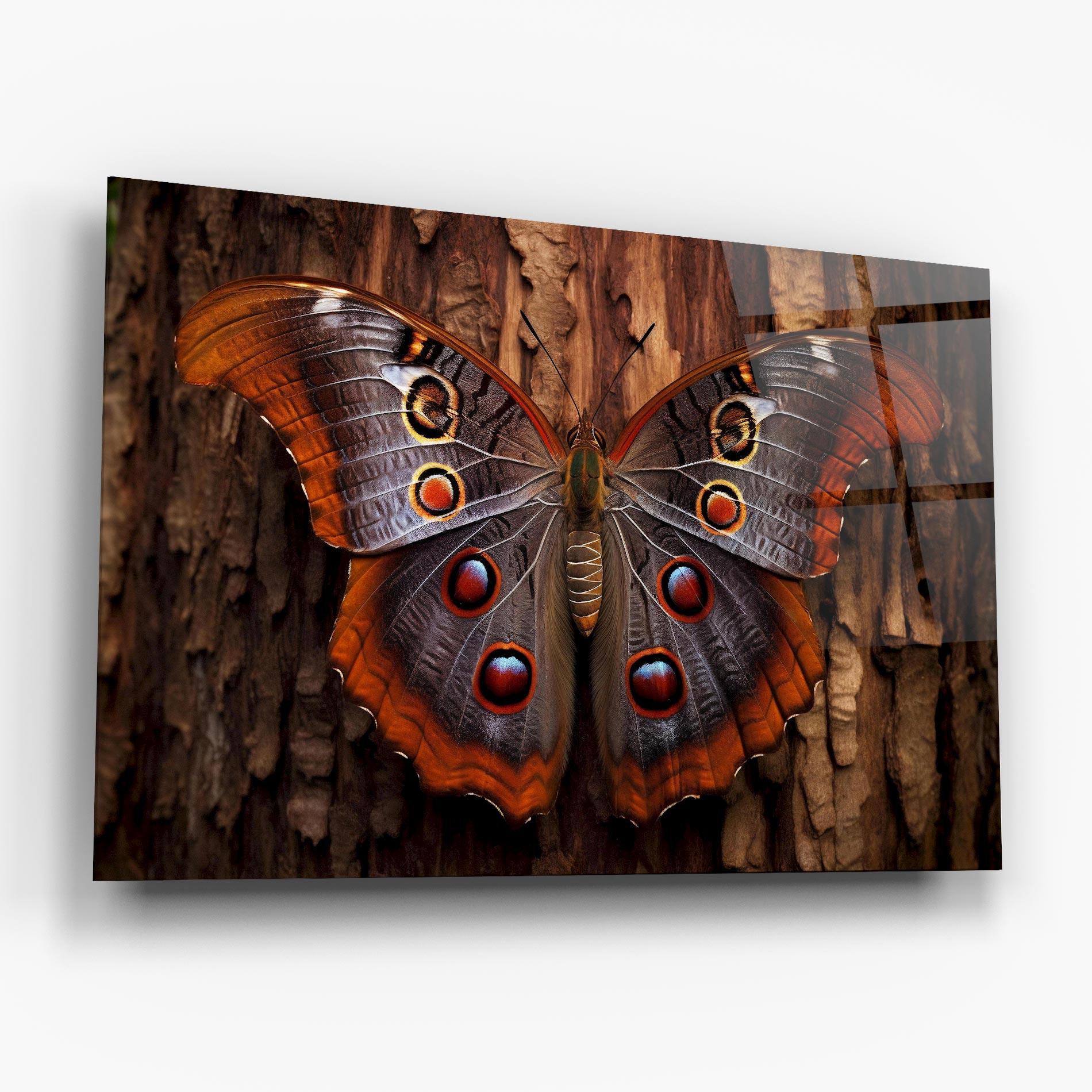 Glasbild Brown Eyes Butterfly mockup 6