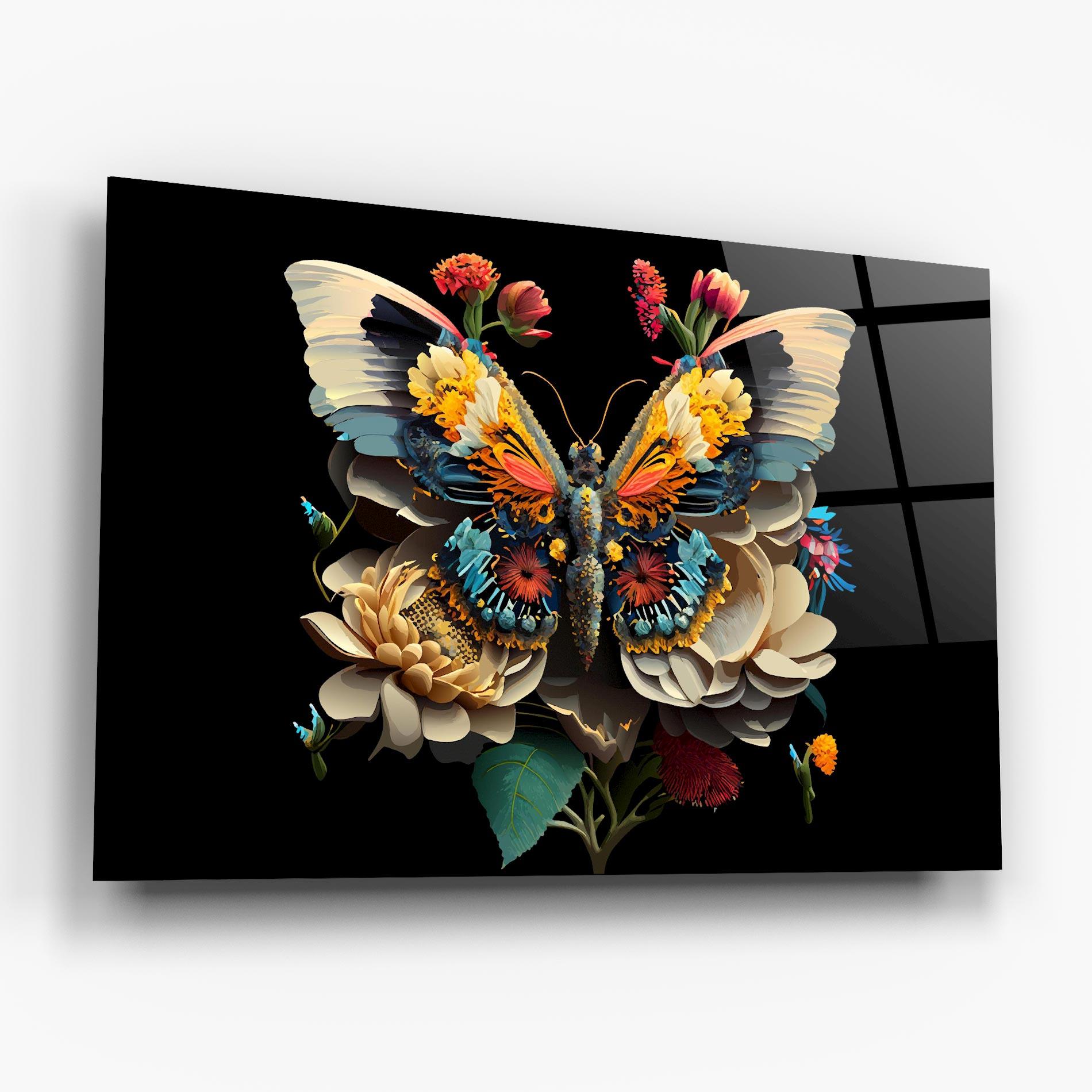 Glasbild Colorful Butterfly mockup 6