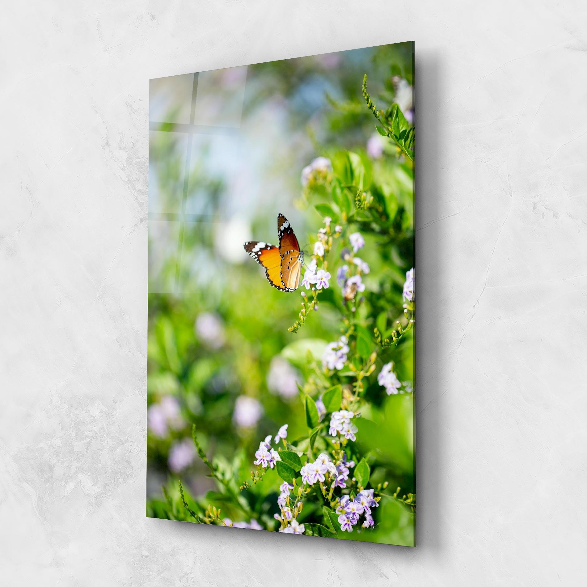 Glasbild Little Orange Elephant mockup 1