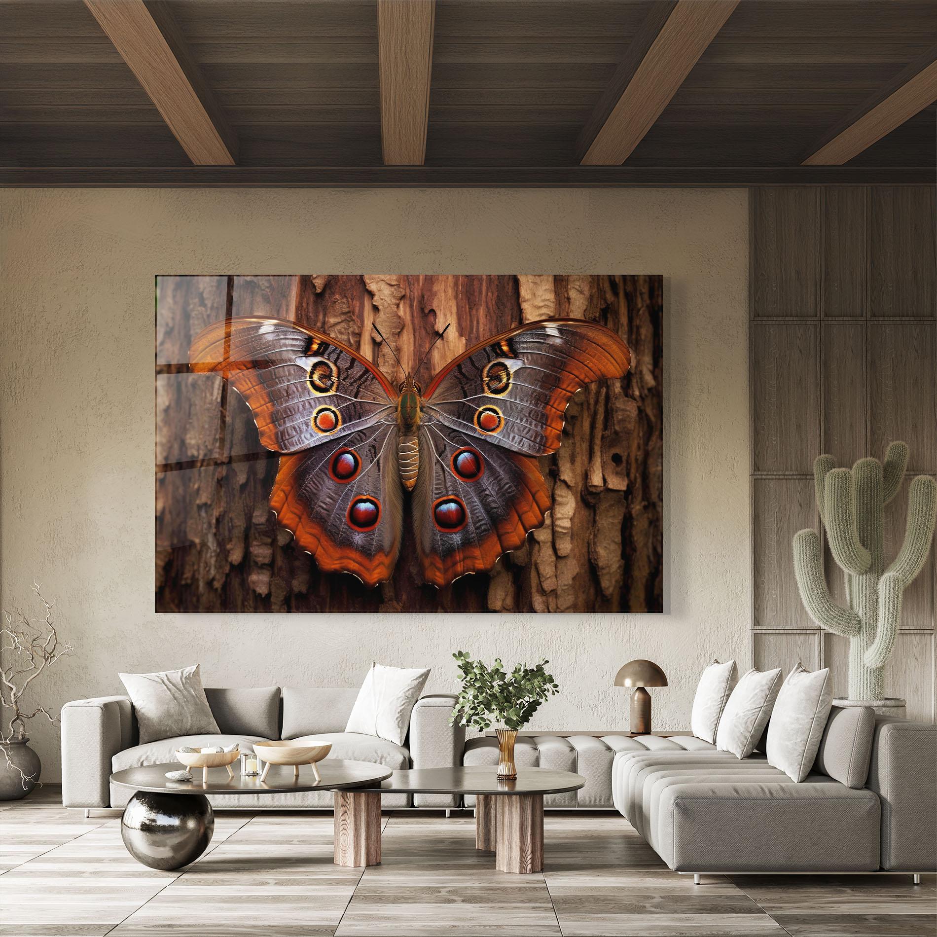 Glasbild Brown Eyes Butterfly mockup 8