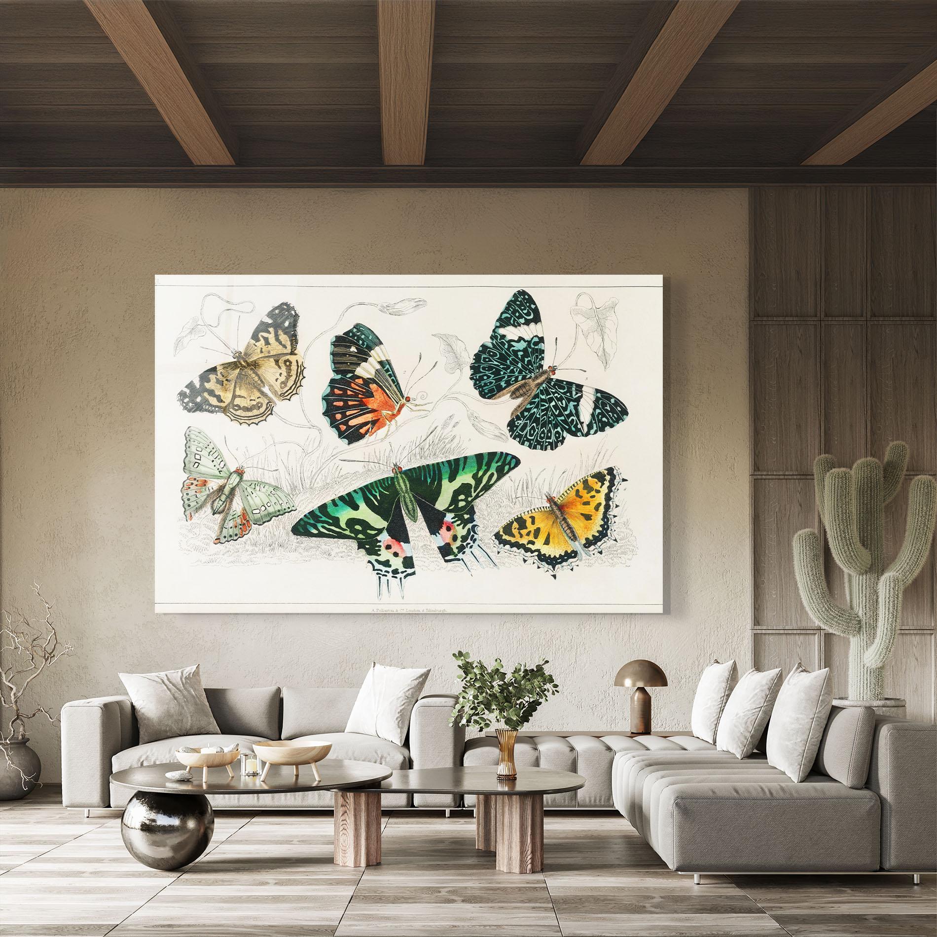 Glasbild Butterfly Art mockup 8