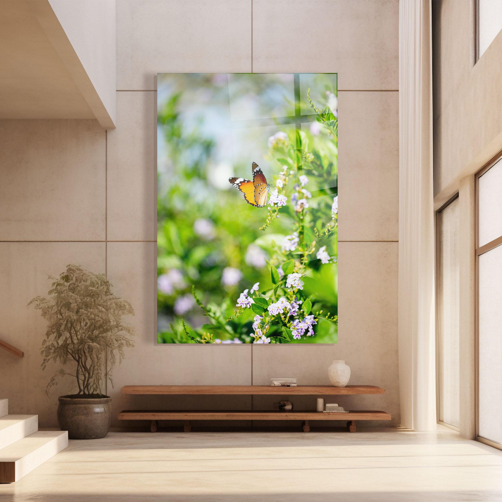 Glasbild Little Orange Elephant mockup 8