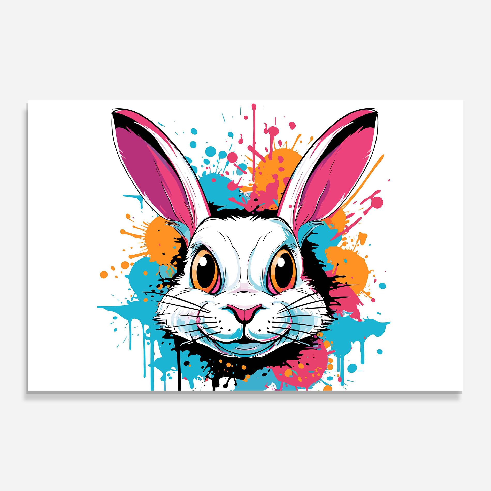 Glasbild Angry Bunny mockup 0