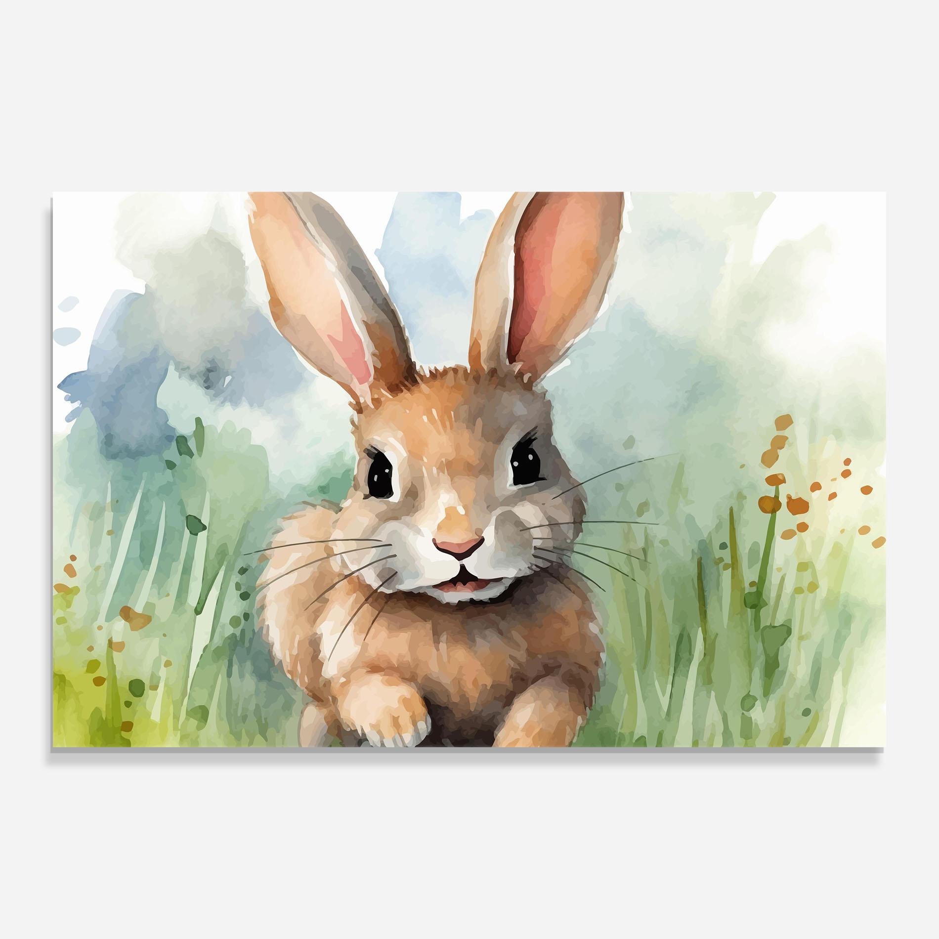 Glasbild Brown Cream Bunny mockup 0